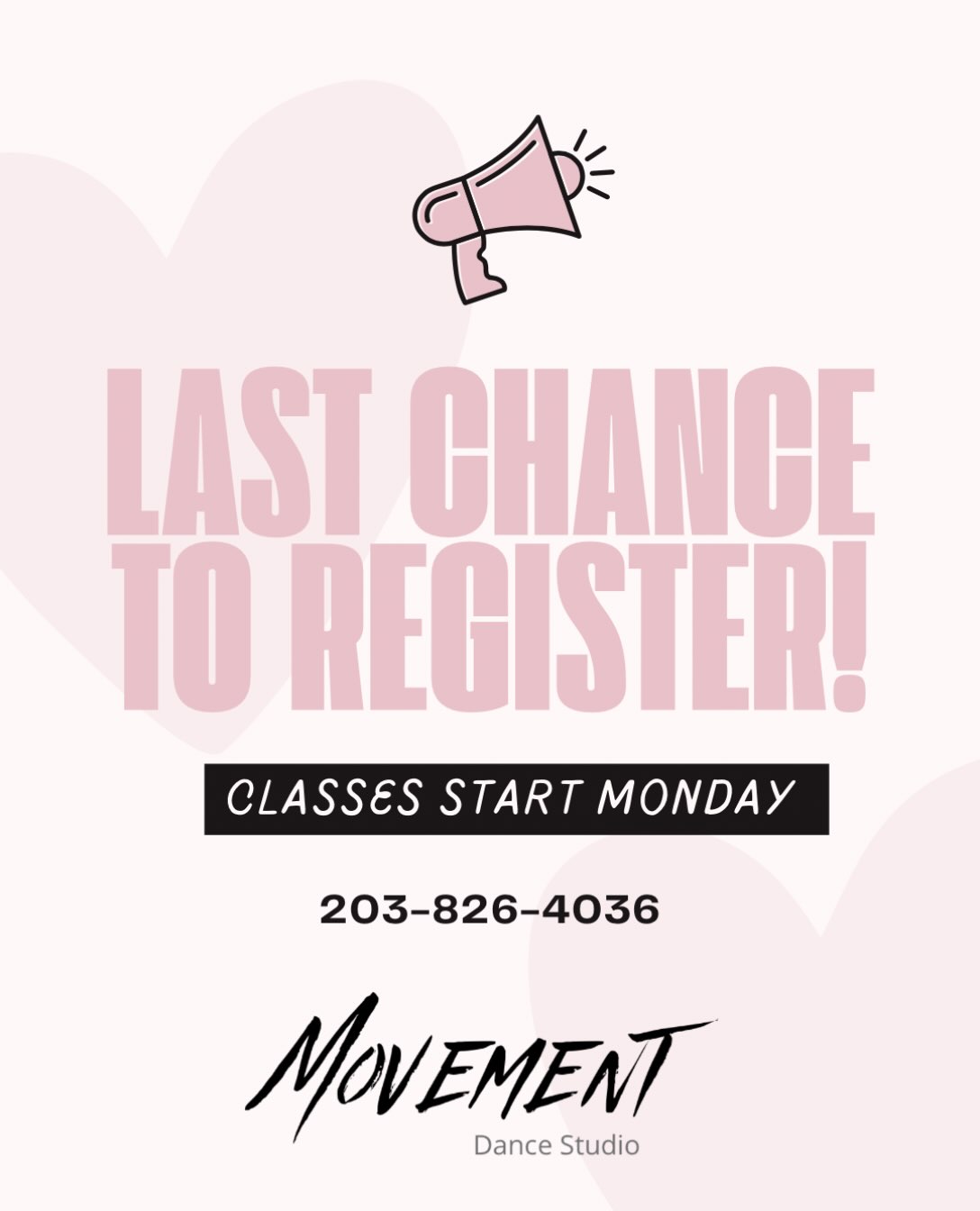 We hope to see you Monday! 🖤