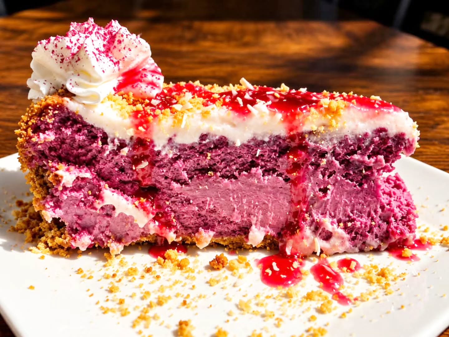 We're celebrating 20 Years this weekend! What better way to celebrate with us then our Ube Cheesecake that is on special Tonight and Tommorow!
A Traditional Ube Frosted Cheesecake topped with Homemade Ube Rose Gin Syrup, Toasted Coconut, Graham Cracker Bits and Whipped Cream