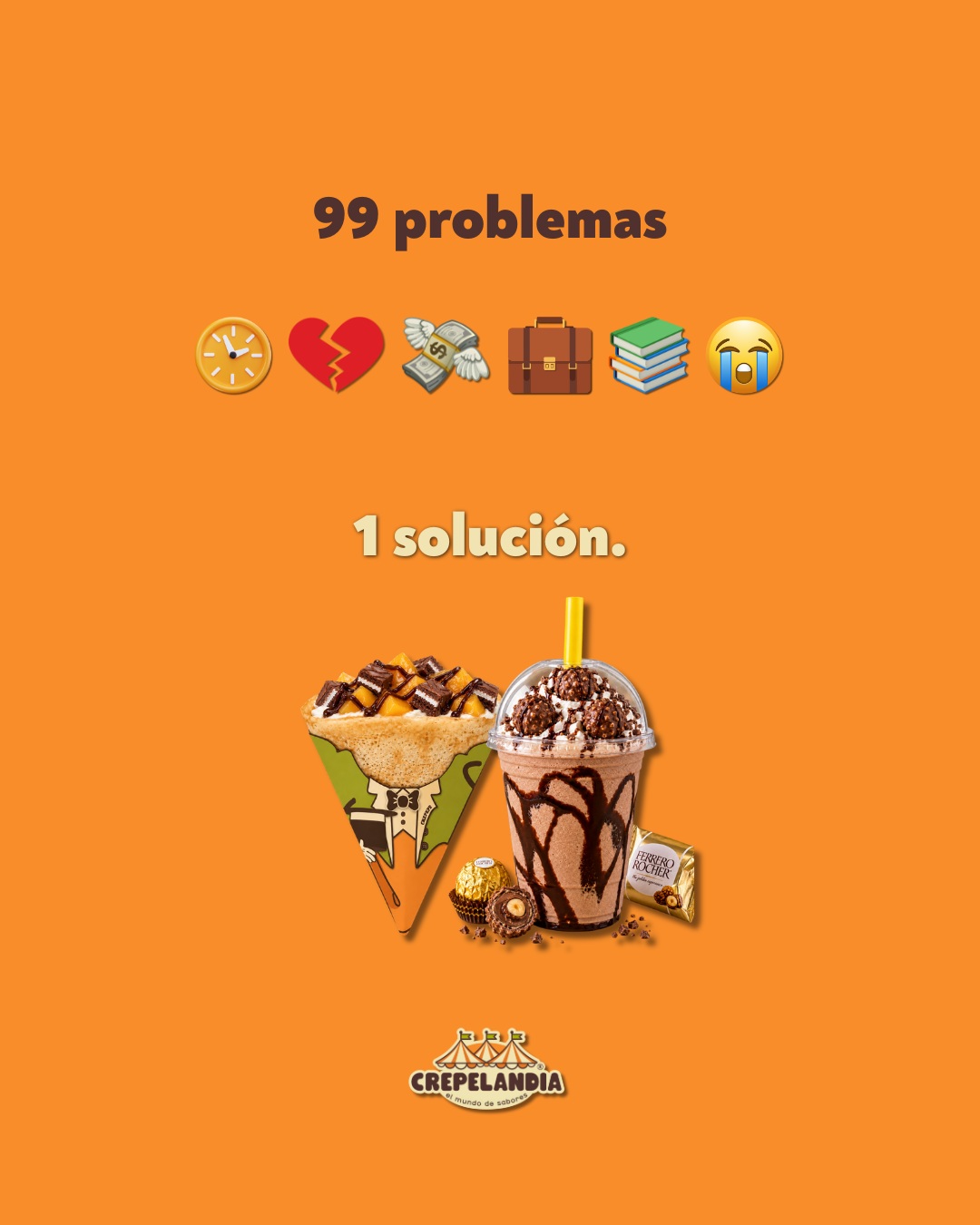 No arregla la vida… pero sí mejora bastante el momento. 🧡
Porque a veces no necesitas resolver todo hoy.
A veces solo necesitas algo rico, una buena compañía y bajar dos rayitas al drama. 😌✨
Compártelo con quien hoy necesita esa “1 solución”. 😂🧡
#crepelandia #mundodesabores #99problemas #antojodeldía #crepasméxico #frappes #postresmexico #humorfoodie #momentosfelices #planconamigos #antojodulce #foodiemexico #problemas #problem #dinero #tiempo #corazon #trabajoduro #estudio #triste #cry