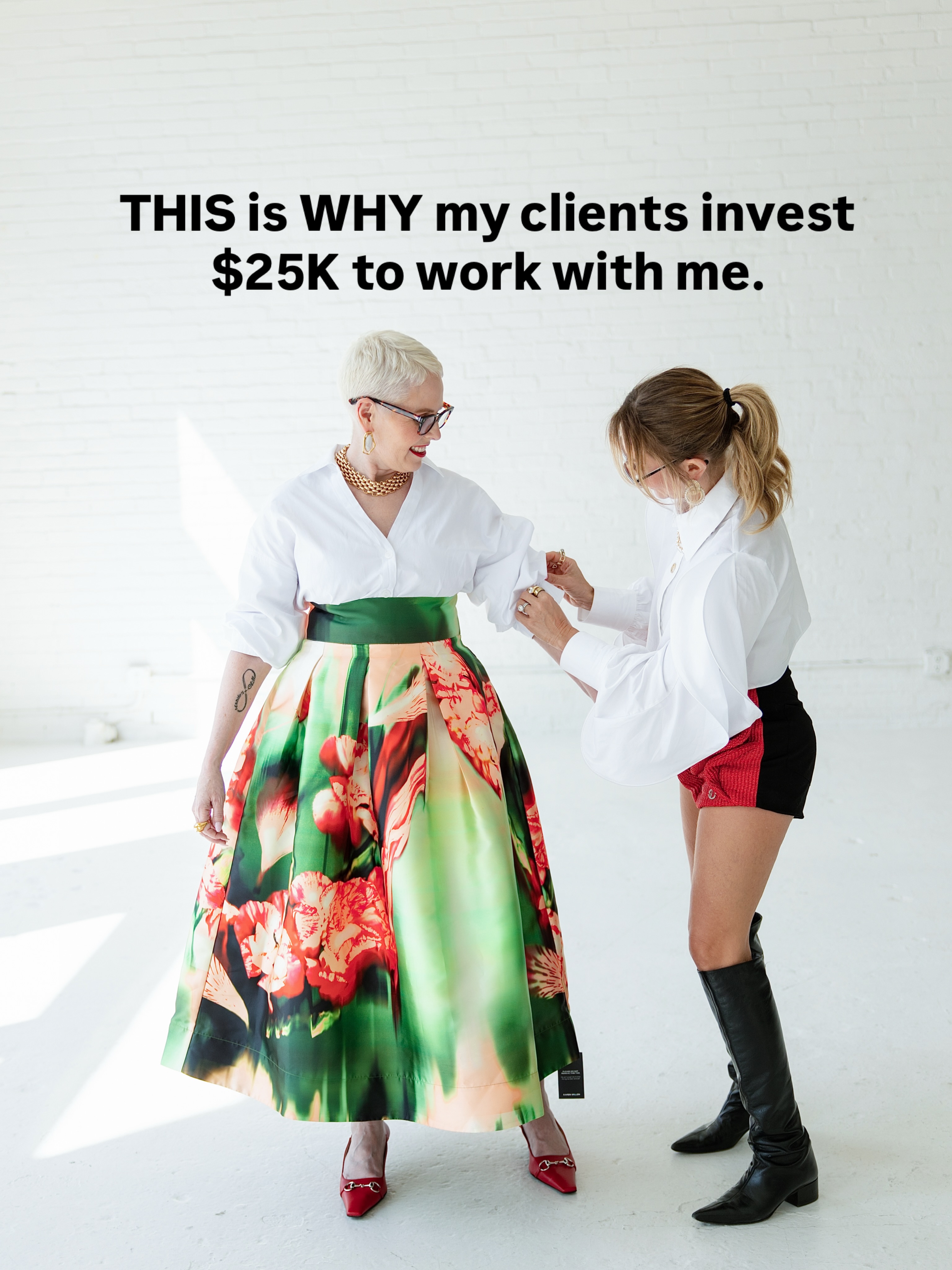 THIS is why my clients invest $25K to work with me.
And no, it’s not because I can put together a cute outfit.
That’s the easy part.
One of the things I taught inside my masterclass this week was the importance of creating a client experience they cannot stop talking about.
Style Queen @tracyftacek just came back to work with me for the FOURTH time.
And this is what she said:
“I do look so different… more depth and calmness?”
THIS is what I mean by styling beyond clothing.
Yes, we created an intentional wardrobe and outfits for everything coming her way.
But we also created alignment between who Tracy is today, where she is going, and how she shows up in the world.
She saw herself differently.
That is transformation.
And THAT is what creates a premium styling business, your methodology, the transformation you create, and an unforgettable client experience.
Inside discovery calls, stylists have been asking me:
“Do I have to create an experience exactly like yours?”
Absolutely not.
Maybe your genius is closet edits, personal shopping, special occasions, virtual styling or complete wardrobe transformations.
Your service can look different. My methodology can be applied to the styling business YOU want to build. Together, we’ll build or refine your business around your unique gifts, your vision, and the transformation only you can create.
There is nothing else like this Stylist Certification in the world.
And that’s exactly what I’m so freaking excited to teach inside the Calling Forth the Queen™ Stylist Certification.
7 spots remain. Doors close September 17.
If you’ve been wondering whether this is for you, now is the time to have the conversation.
DM me QUEEN. Let’s create your version of truly the best job in the world.
Pic @yuliasribna
