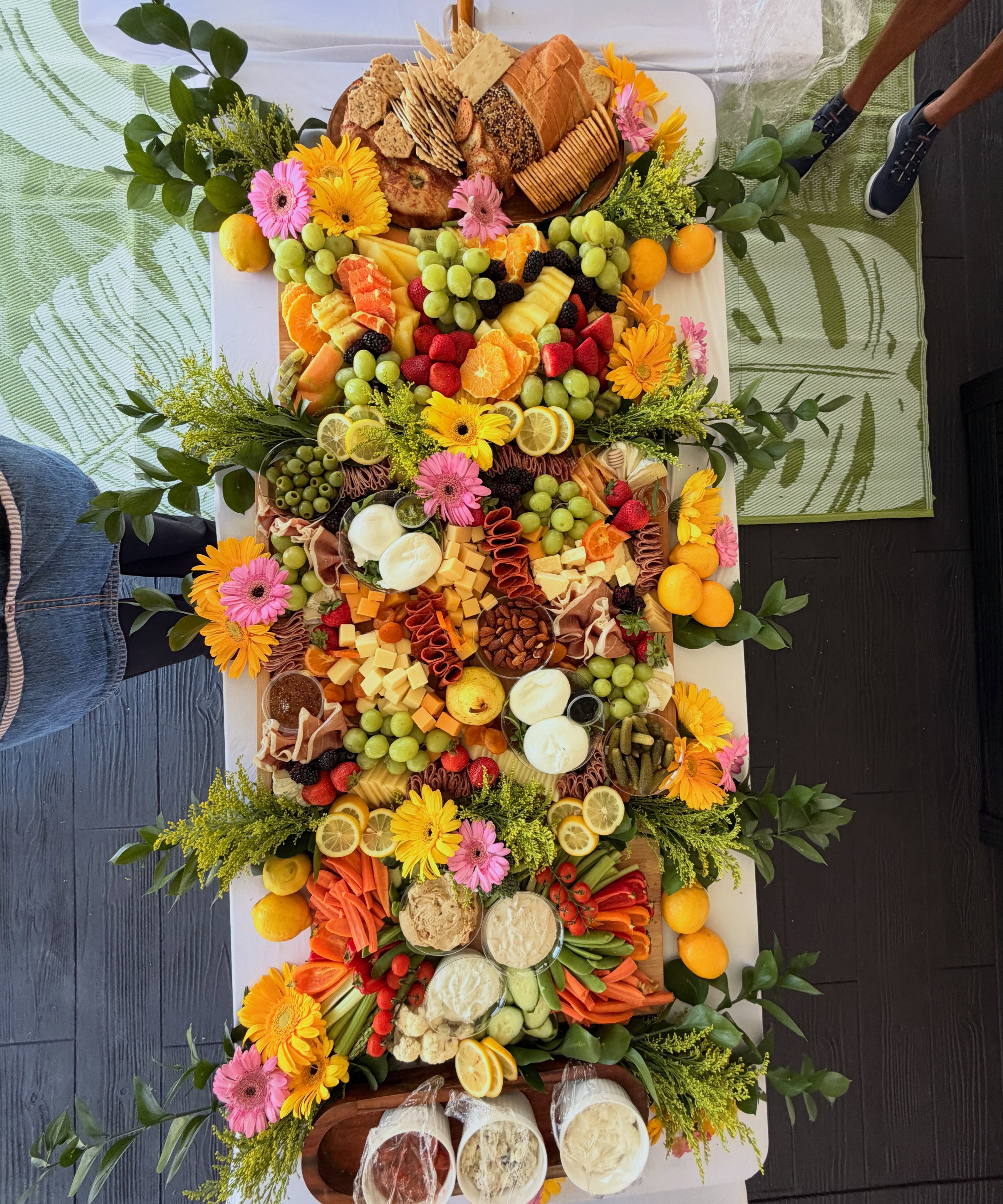 Flat lay graze for a baby shower