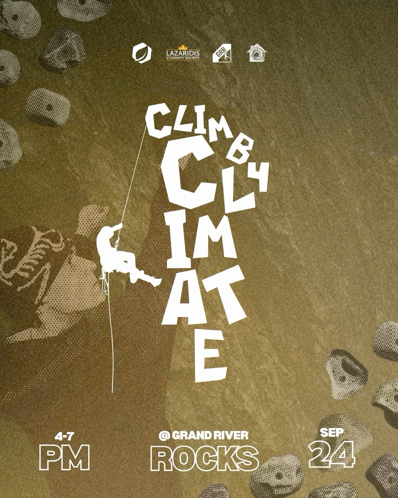 🧗 CLIMB FOR CLIMATE 🌎
Climb. Compete. Make a difference. 🌱
Join us on September 24th from 4–7 PM at Grand River Rocks for an evening of climbing, competition, and prizes! 🏆
🎟️ $15
🌱 Proceeds supporting Reep Green Solutions
📍 Grand River Rocks
Whether you’re a climbing pro or trying it for the first time, come out and climb for a cause.
Sign up through the link in bio!
#rockclimbing #wlu #laurier #sustainability #wilfridlaurieruniversity