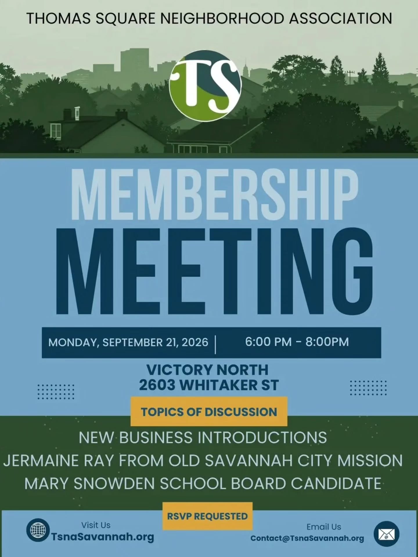 Membership meeting this Monday! 6p doors open 6:30 meeting start. Rsvp in bio.