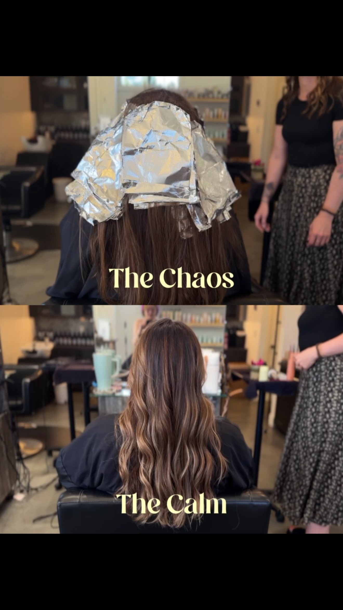 The highlight of our day✨💕
#losaltoshairstylist #bayareasalon #fallhair #highlights