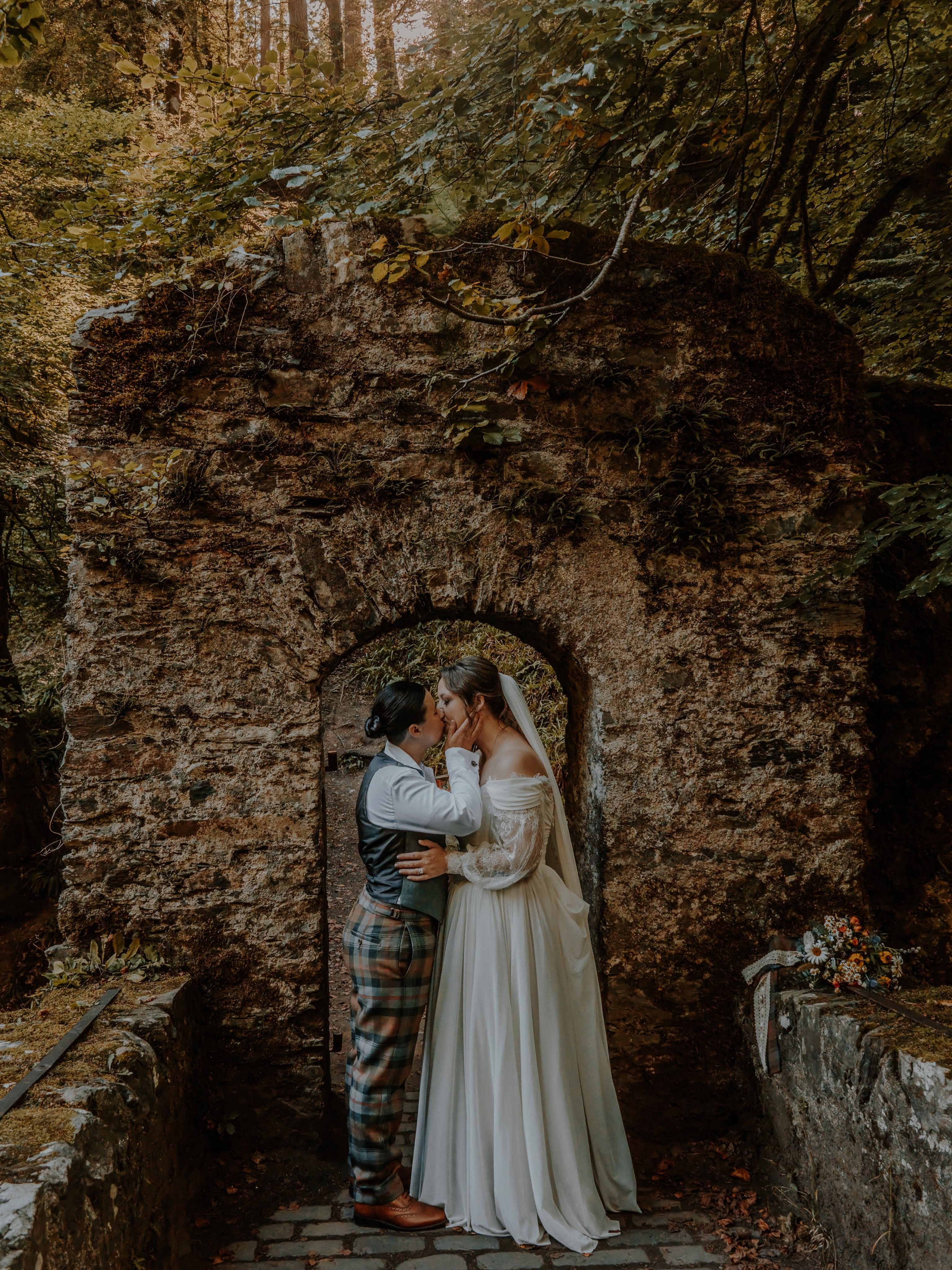 On Wednesday this week we were privileged to not only capture (both in photo and film) but be witnesses for this gorgeous pair Alexia & Danielle @okalexiuh @nikez75 , who had come all the way from Washington State to elope to @thehermitage_nts - they had an absolute corker of a day for their ceremony, with blue sky’s all round! Bridal prep venue @athollarmsdunkeld, Hair & Makeup @hannahbaileymua & Celebrant Craig #elopementphotographer #elope #elopetoscotland #elopementphotographerscotland #weddingphotography