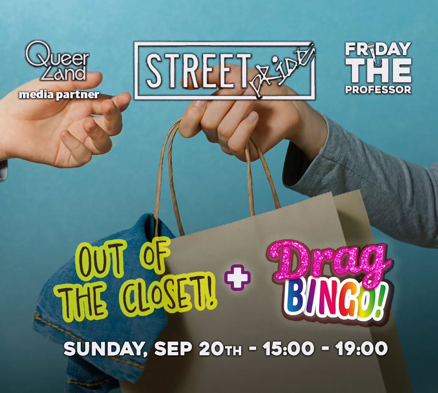 Cold outside? Come inside and get warm with us! 🔥🧥
OUT OF THE CLOSET is back for one final edition of 2026! 🛍️✨
Next Sunday, September 20th, we’re taking over Street Pride for a cozy afternoon of fabulous secondhand treasures, handmade goodies, accessories, and much more.
And because we couldn’t end the year without a little chaos… stick around for a Drag Bingo with Friday the Professor at 5 PM! 💅🏽🎱
Fill your bags. Grab a drink. Get warm. Shop, sip, slay — one last time in 2026!
🗓️ Sunday, September 20th
⏰ 3–7 PM
📍 @streetpridebar — Uudenmaankatu 16