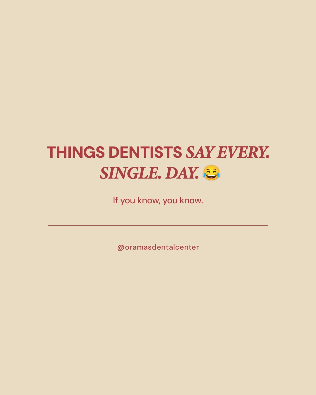 Cosas que solo pasan en el dentista… 😂
——-
Things that only happen at the dentist… 😂
#dentist #dentalhumor #dentistry #dentallifestyle #miamidentist