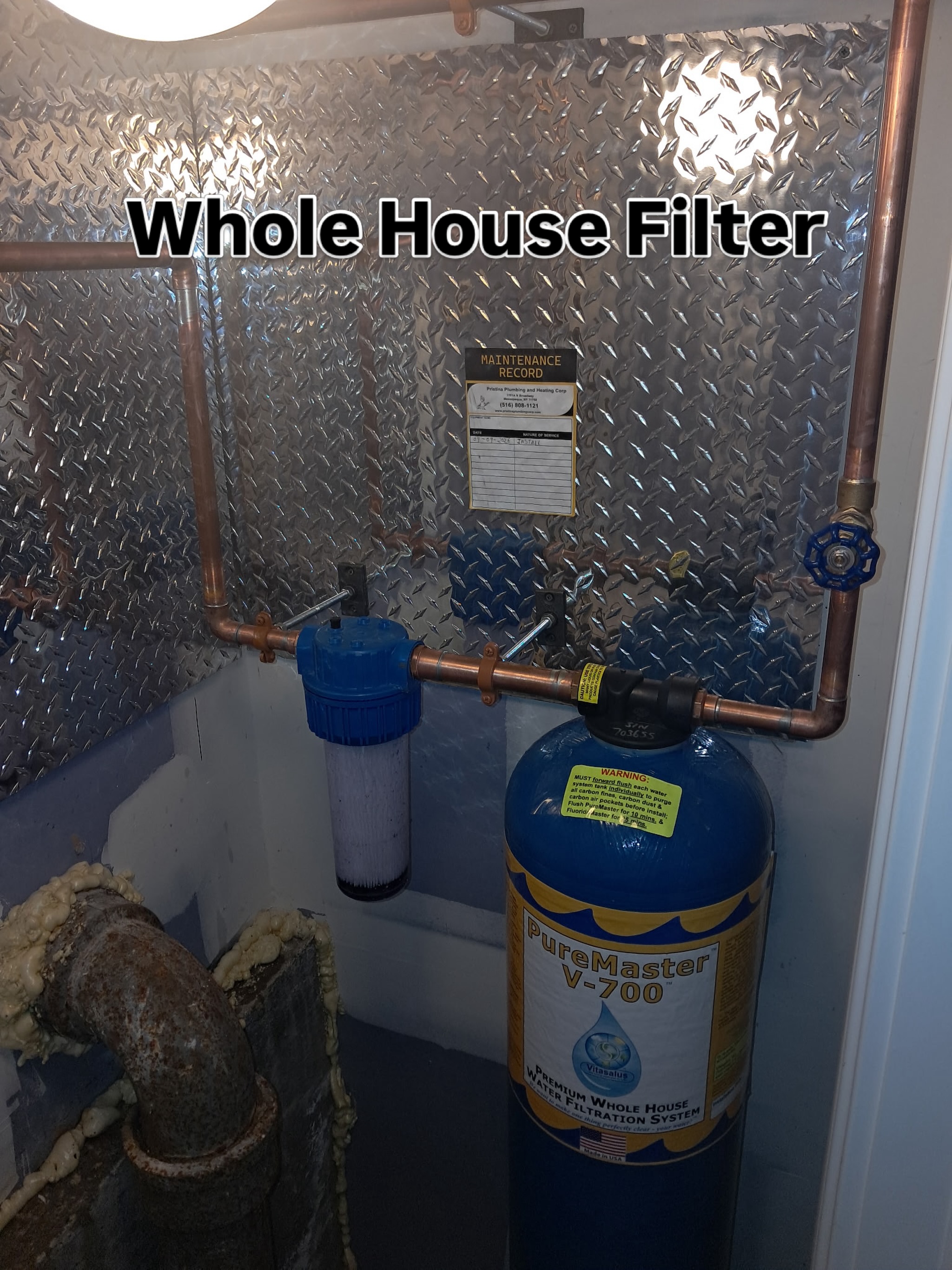 .35 micron pre filter and Vitasalus V-700 great product!! #plumbing #water #filters #massapequa #newyork