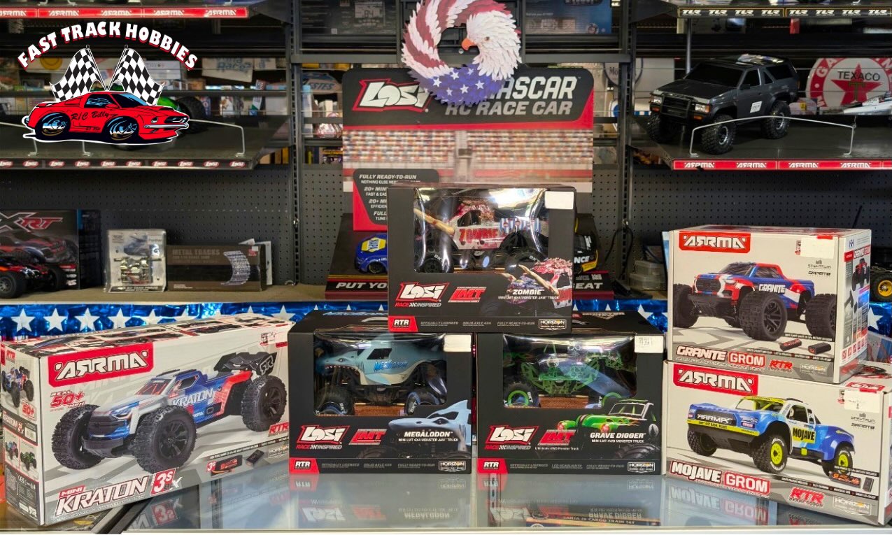 A lot of great RCs on the shelves right now! π
ARRMA, Axial, Losi and more. Crawlers, bashers, and plenty of options to check out. Stop by this weekend and find your next RC.
Sunday brings even more to the shop with the Horizon Hobby Factory Tour from 10:00 AM to 4:00 PM. Try out RCs, check out the RealFlight simulator, take advantage of special discounts on Horizon Hobby products, and enjoy a full day of RC fun.
This Sunday only, the first 50 people to rent a slot car will receive a 15 minute slot car voucher good towards their next visit!
We look forward to seeing you this weekend at Fast Track Hobbies, where YOU are in Control!
#FastTrackHobbies #HorizonHobby #RCCars #RocklinCA #hobbyshop