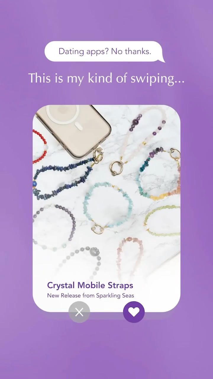 Swipe right if you’d actually wear this. 💜
Your phone goes everywhere with you, so why shouldn’t it reflect your style too?
Meet the newest addition to Sparkling Seas:
✨ Natural Crystal Phone Straps.
Thoughtfully handcrafted with genuine natural stones, they’re designed to add a little personality, a little intention, and a whole lot of charm to something you carry every single day.
The only hard part?
Choosing which one deserves your swipe. 😉
💜 Officially launching today.
Send us a message to reserve your favorite before it’s gone.
Again, No ghosting here. Just genuine crystal matches. ✨