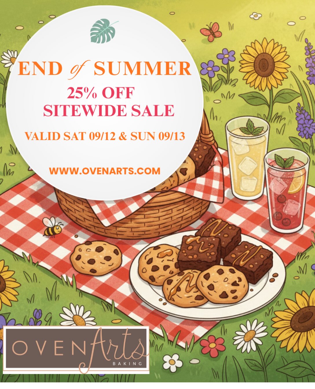 Stock up on sweetness! Beat the end-of-summer blues with our indulgent bites! #ovenarts #delicious #sale #cookies #brownies