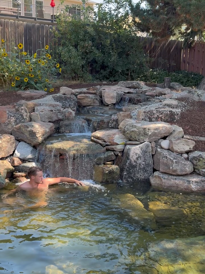 Football only lasts a season. Swim ponds are fun all year around. 🏈💦
#swimpond #builder #homedesigns #boise #landscape