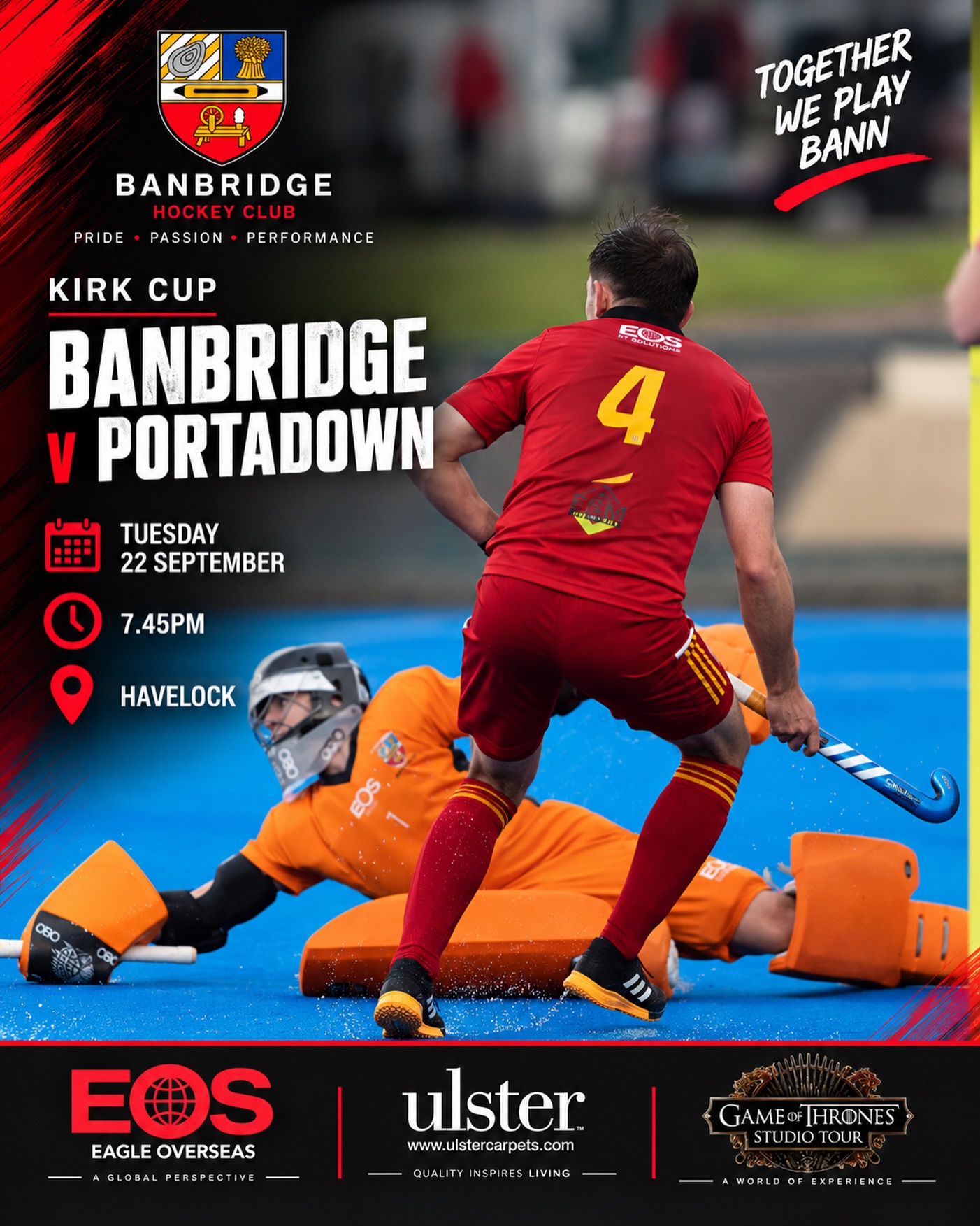π KIRK CUP | MATCH NIGHT π΄β«π‘
The Menβs 1st XI are back in Kirk Cup action tomorrow night as we welcome Portadown to Havelock.
π
Tuesday 22nd September
β° 7.45pm
π Havelock Park
π Banbridge HC v Portadown
Get down to Havelock and get behind the lads! ππ₯
Together We Play Bann β€οΈπ€π
#BanbridgeHC #KirkCup #MatchNight #TogetherWePlayBann #BannFamily