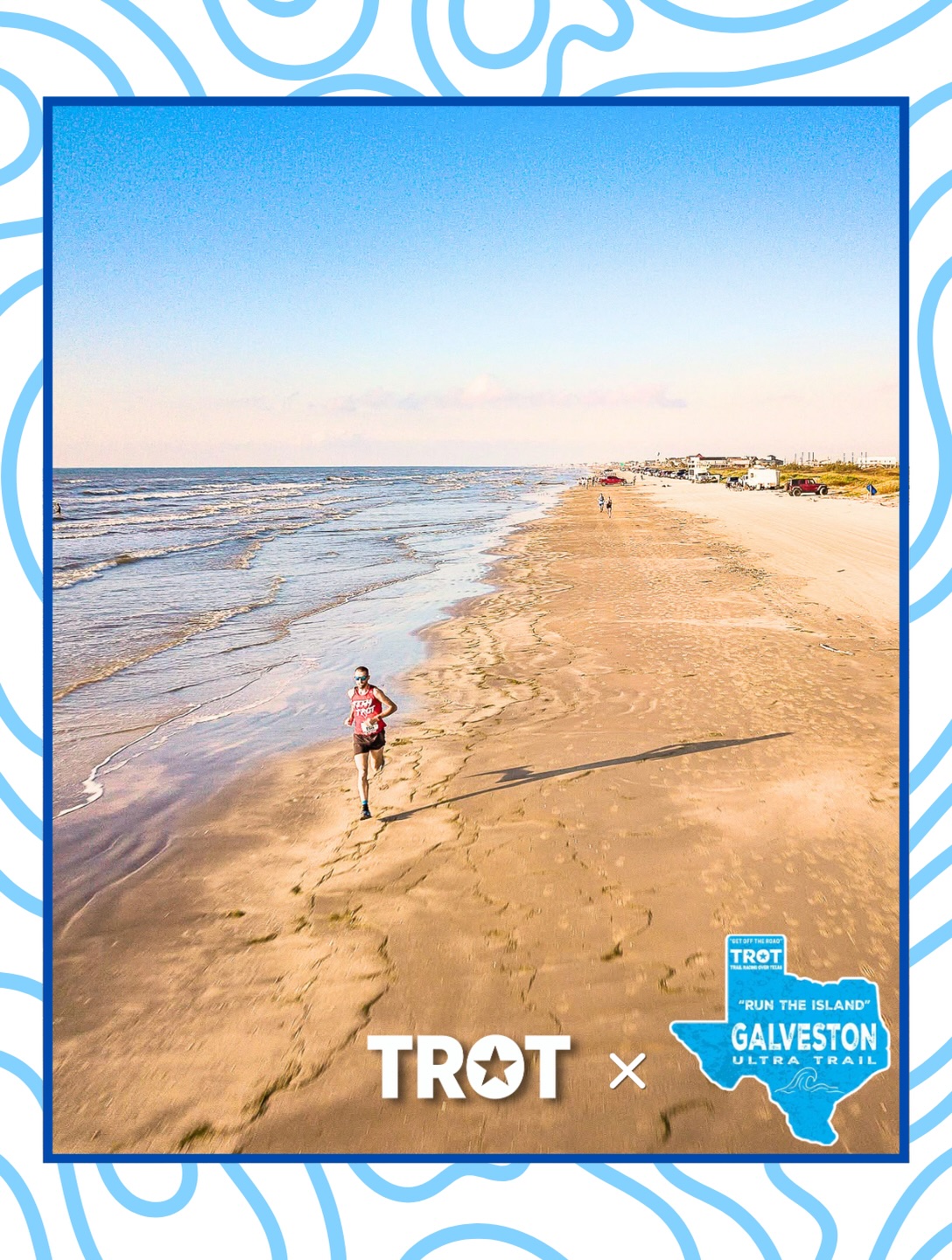 Step off of the trails and on to the beach - join Trail Racing Over Texas for a one-of-a-kind endurance event where the trail is pure shoreline. With a beginner friendly 5K to a point-to-point 50K challenge across the island, there is a distance for every athlete. Miles of open beach, ocean breeze and a sunrise over the Gulf.
🌊 GALVESTON ULTRA TRAIL
🏃 50K - HALF MARATHON - 10K - 5K - 1-MILE WALK - 50K RELAY - FREE KID’S RUN
📍 GALVESTON ISLAND
📅 OCTOBER 17, 2026
Experience true coastal trail running on hard-packed sand with a breathtaking sunrise start over the Gulf. Throughout the race, you can rely on fully supported aid stations on the course to help get you to that finish line. This event is built on an inclusive, community-driven atmosphere - culminating in a high-energy finish line experience complete with exclusive finisher medals, TROT towel and a post-race festival.
In collaboration with @3brosrunning and limited to 100 runners - earn a special double-day medal by running with TROT on Saturday and joining Three Bros Running for their Toughest 10K Galveston on Sunday!
Run the Island. 🌊
Prices increase after September 30th! Secure your spot on the starting line today.
For more race information and to register visit https://runsignup.com/Galveston
GET OFF THE ROAD
#getofftheroad #trailracingovertexas #trailrunning #ultrarunning #galveston