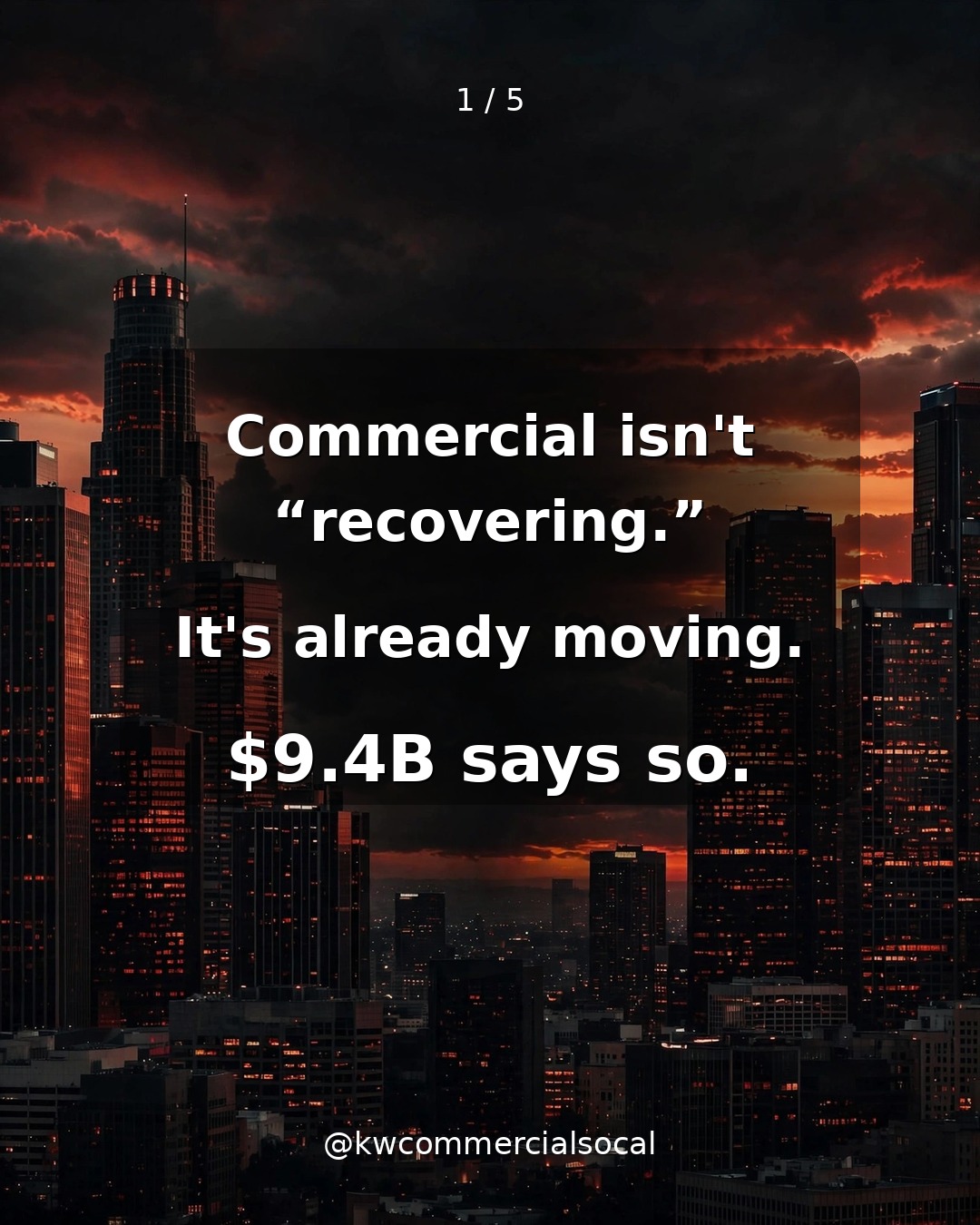 Three months quiet — but the market wasn't. $9.4B in KW commercial volume through August, up 12.3% YoY, with mixed-use and industrial leading the charge. This is the intel that moves deals in SoCal. Follow for the weekly breakdown. (Source: KWRI) See you at the KW Commercial Summit, Oct 15–17 in Austin.
#kwcommercialsocal #cre #commercialrealestate #socal