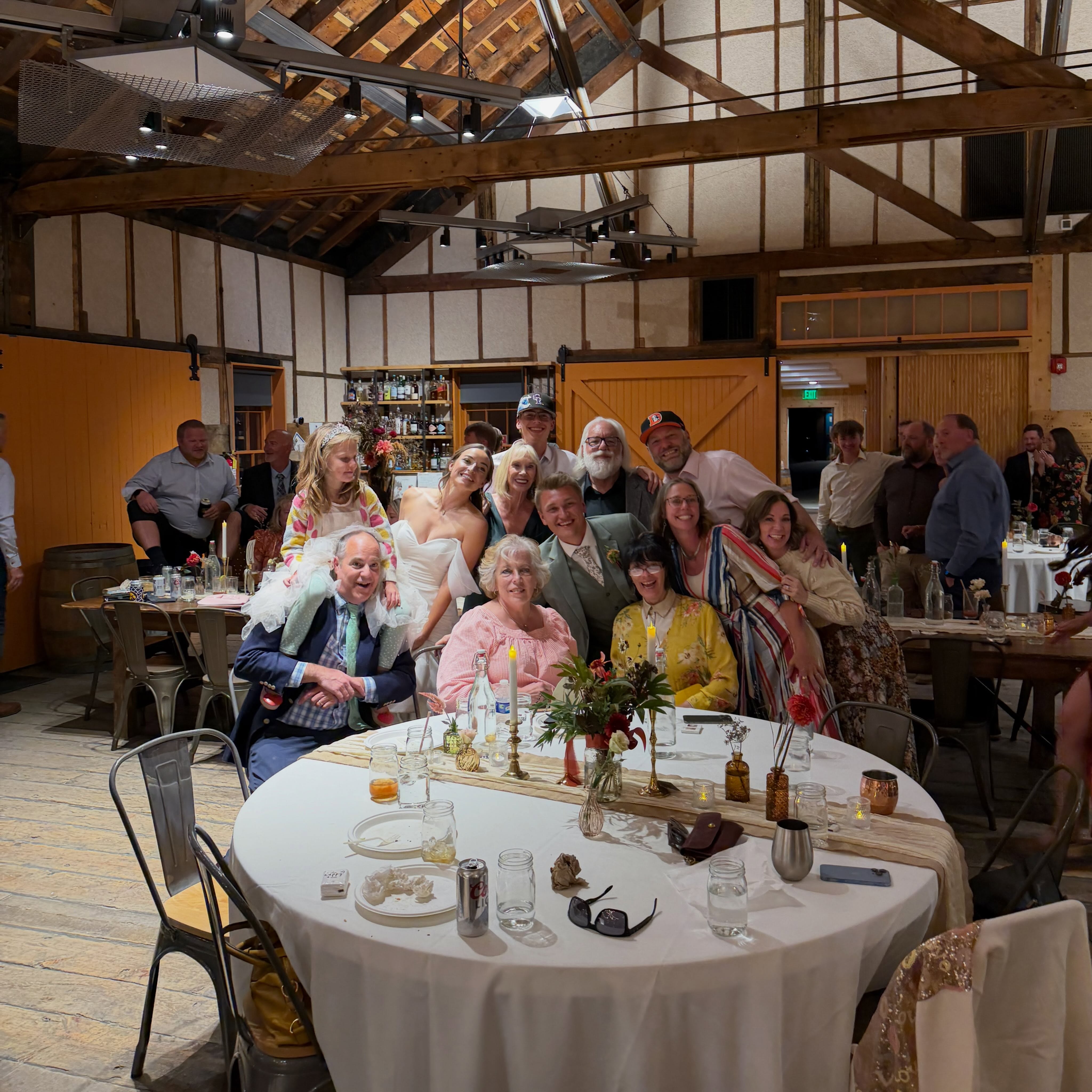 Congratulations to the Schorgs!! Last night we did an impromptu 5 minute photo. Want a picture with every person at your wedding? We can make that happen! Ask your photographer first though because it can be a workout! 😂❤️ @freightleadvilleweddings