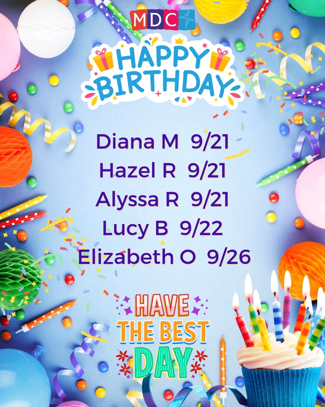 π Happy Birthday to all of our dancers celebrating this week! Wishing you a year filled with joy, confidence, and plenty of time to shine. Have the happiest birthday! πβ¨
