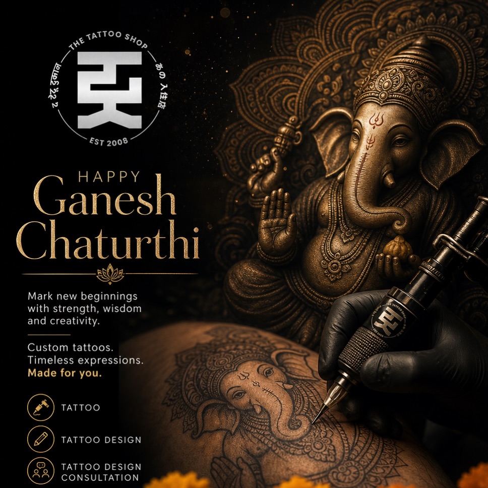 Visit The Tattoo Shop New Delhi for unique tattoos and expert design consultations. Celebrate Ganesh Chaturthi 2026 with meaningful ink at your trusted tattoo shop Delhi.
#TattooDelhi #IndianTattooArt #HauzKhasTattoo #TattooArtistsDelhi #CustomTattoos