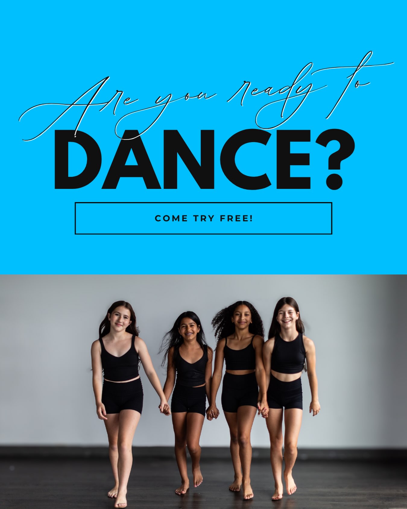 Come see what Thrive is all about with a FREE trial class!
Whether your dancer is brand new or looking for a fresh place to grow, this is the perfect chance to step into the studio, meet our teachers, and find a class that feels right.
Classes for a variety of ages, levels & styles — and there’s still time to join us for the season. 🤍
Come try FREE!
Send us a message or visit our website to get started.
Together we thrive. 🌱