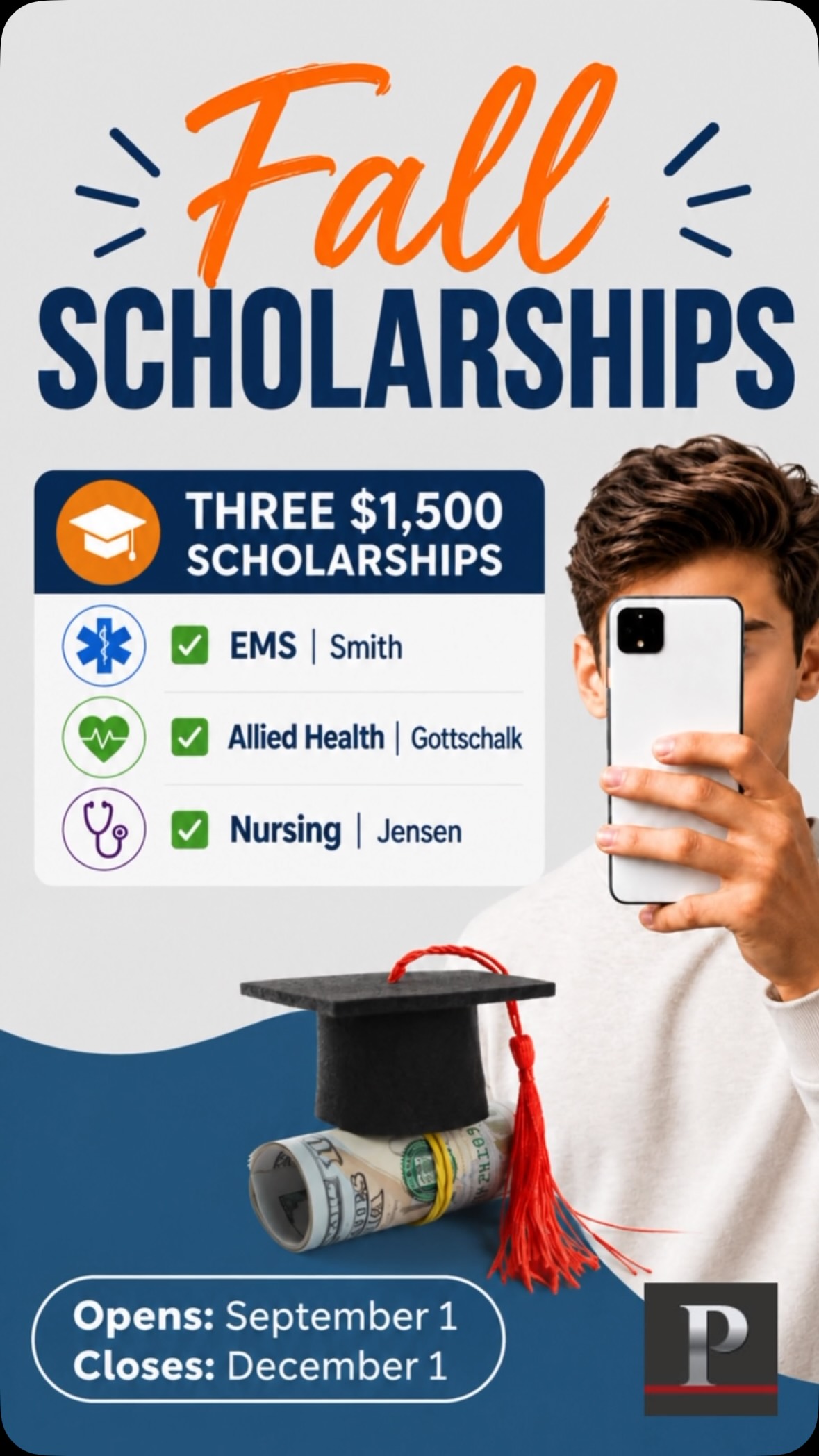 The applications are coming in! ๐๐
Weโre into Week 2 of our Fall 2026 Scholarships, and weโre loving seeing the faces of future healthcare professionals!
Scholarships are available for eligible EMS, Nursing, and Allied Health students โ and thereโs no essay required!
Could you be one of our Fall 2026 scholarship recipients? Apply today! ๐
๐ Link in bio
#PlatinumEdScholarships #FutureHealthcareProfessionals #EMSEducation #NursingStudents #AlliedHealth