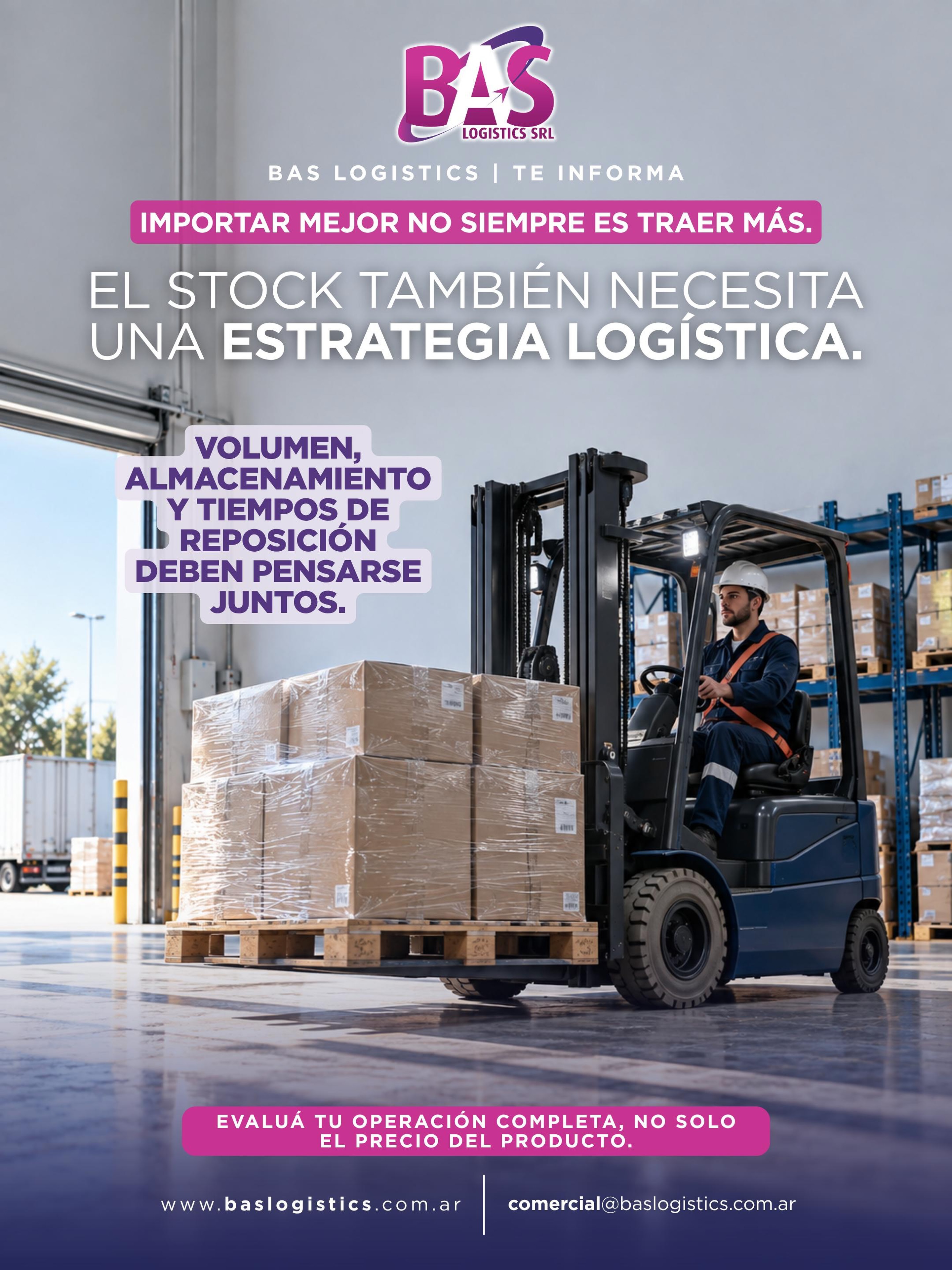 🌎 Importar mejor no siempre significa comprar más.
Las nuevas estrategias de abastecimiento ponen el foco en cómo combinar volumen, almacenamiento y entregas según las necesidades de cada empresa.
Para una pyme argentina, evaluar el costo total y los tiempos de reposición es tan importante como negociar con el proveedor.
En BAS te acompañamos a planificar y coordinar cada etapa de tu importación.
📩 Contanos qué necesitás traer y evaluemos las alternativas.
#BASLogistics #PyMEs #Importaciones #ComercioExterior #LogísticaInternacional