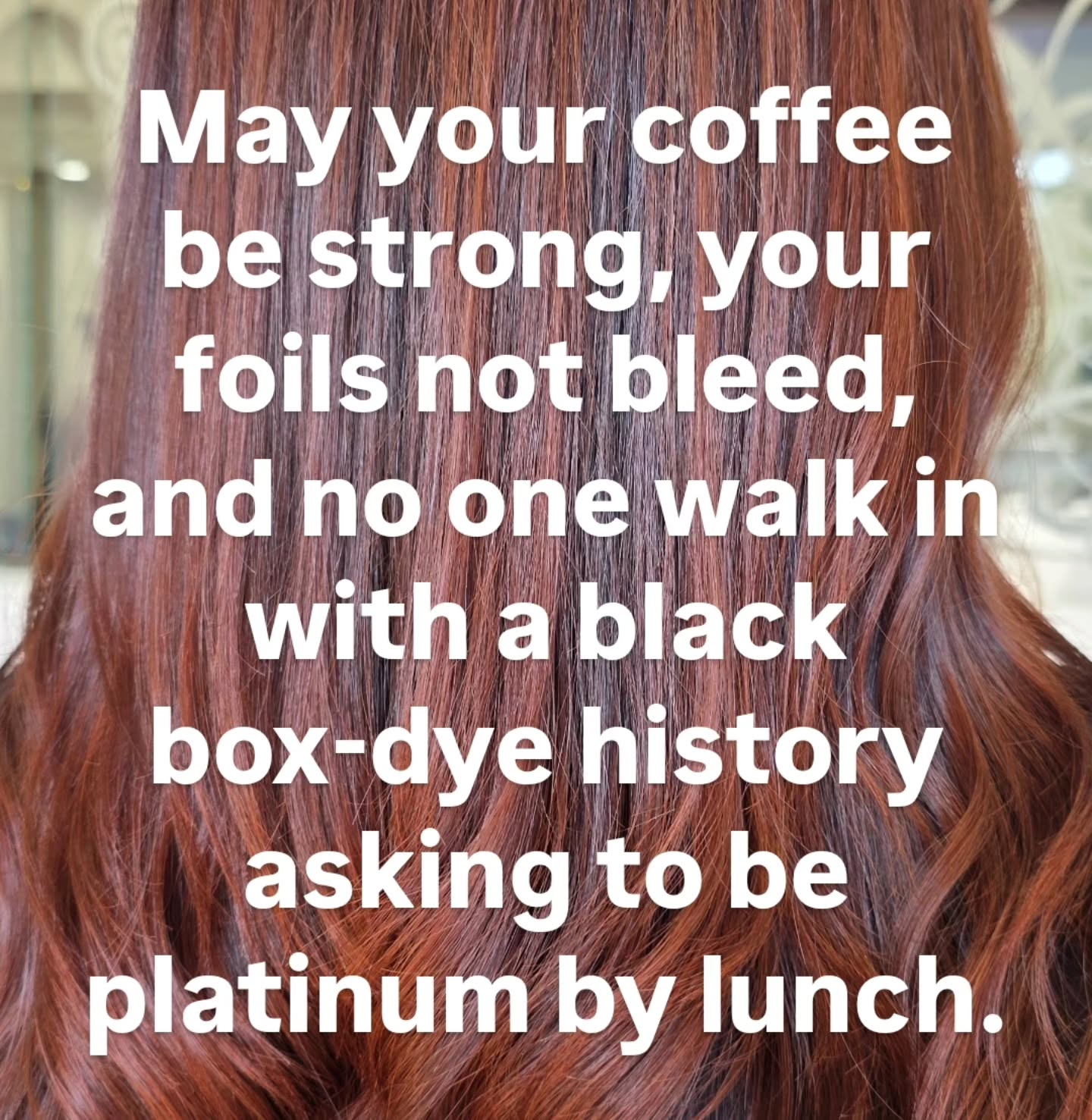 Monday motivation, salon edition: ✂️☕️
May your coffee be strong, your foils not bleed, and no one walk in with a black box-dye history asking to be platinum by lunch. 😂
Happy Monday!
#MotivationMonday #TheWoodlandsHairSalon #TWHE #TheWoodlandsHairElite #Blonding