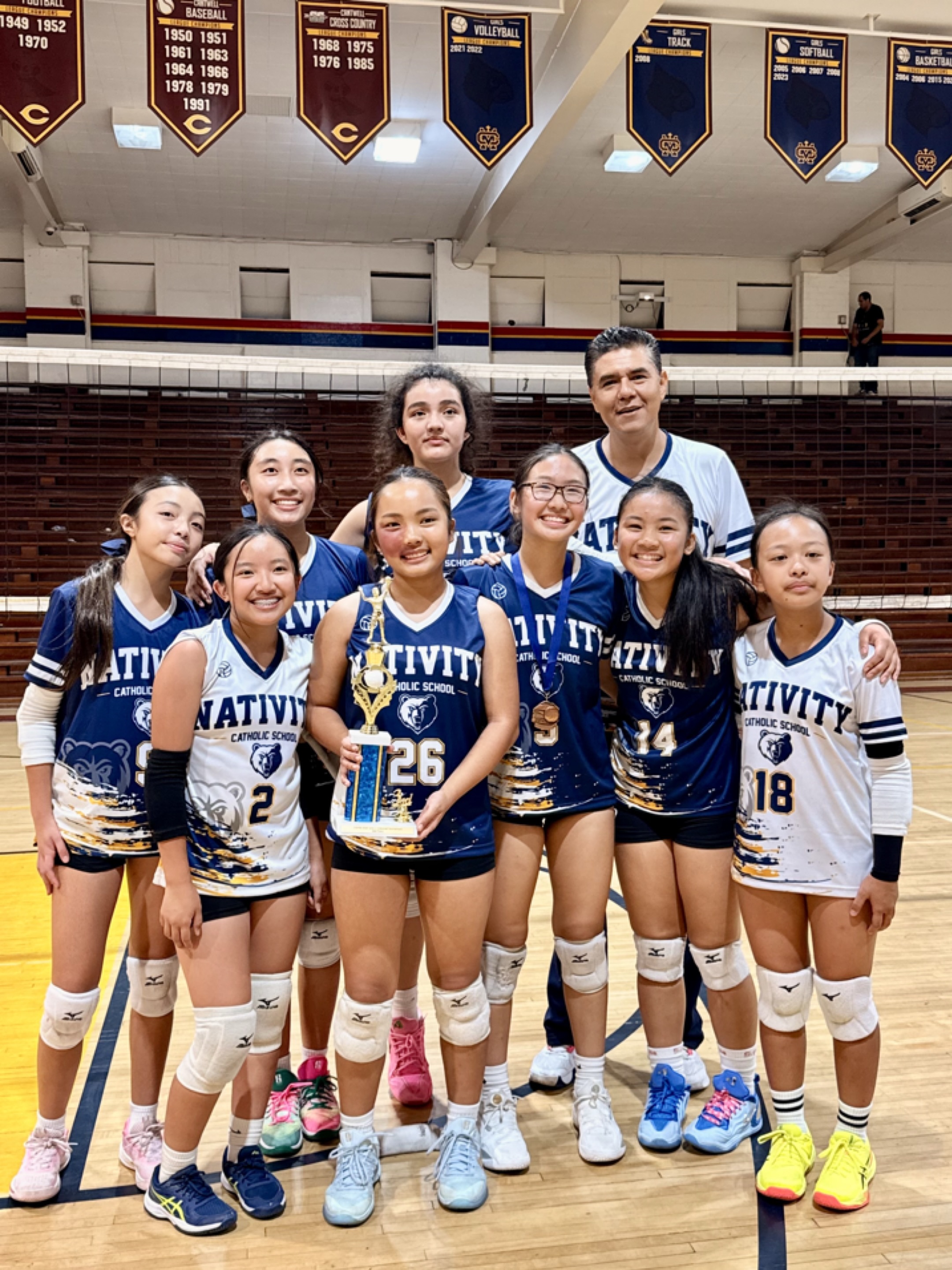What an incredible day for our Lady Bruins yesterday! After nearly 14 hours and 6 games against other Catholic schools, our girls brought home the 3rd place trophy with only one loss all day! π
Congratulations to the entire team on their hard work and amazing school spirit! A special shoutout to Jasmine, our team MVP! βοΈ
Hereβs to a promising season! Go Bruins! π»ππ