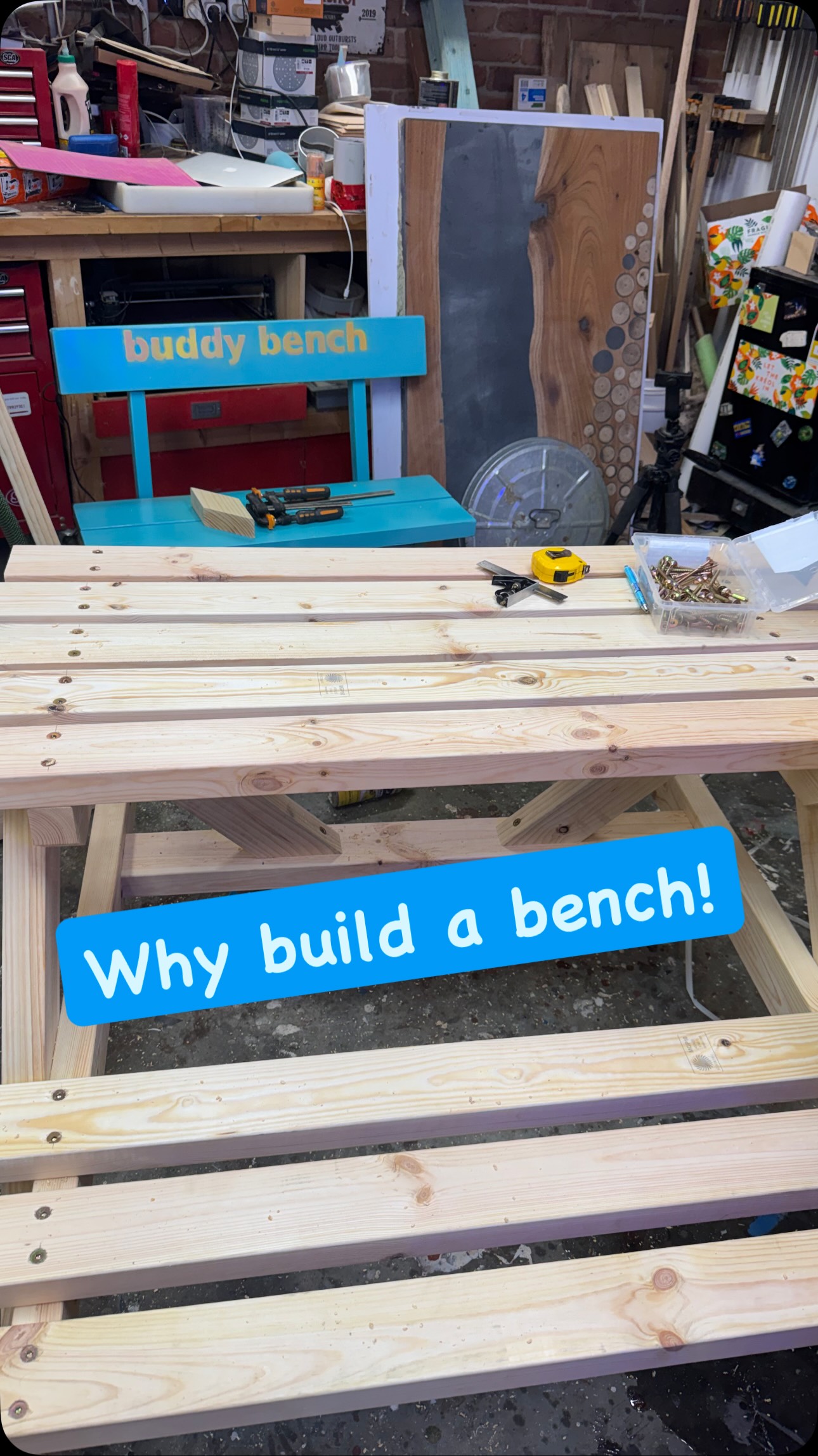 Built a picnic bench! Was a lot of fun. The fourth one I have done, but this is the third I am donating to an amazing school @theheightslearningcommunity . #makersgonnamake #woodworkingcommunity #give #supportlocal #shoptime