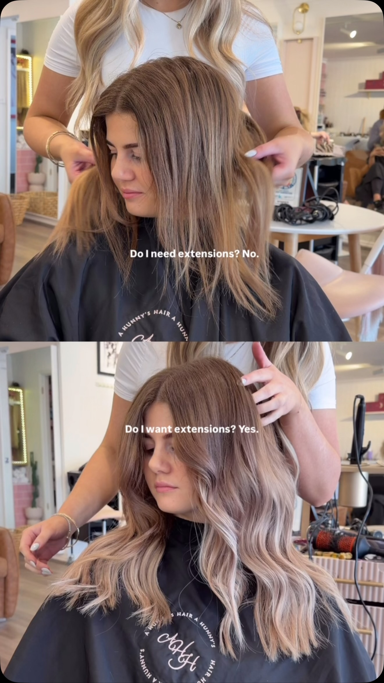 Do I NEED extensions? …not really, but do I want them? Absolutely. ❤️🔥
#hunnyhairextensions #hunny #canberrahairextensions #canberrahairdresser
