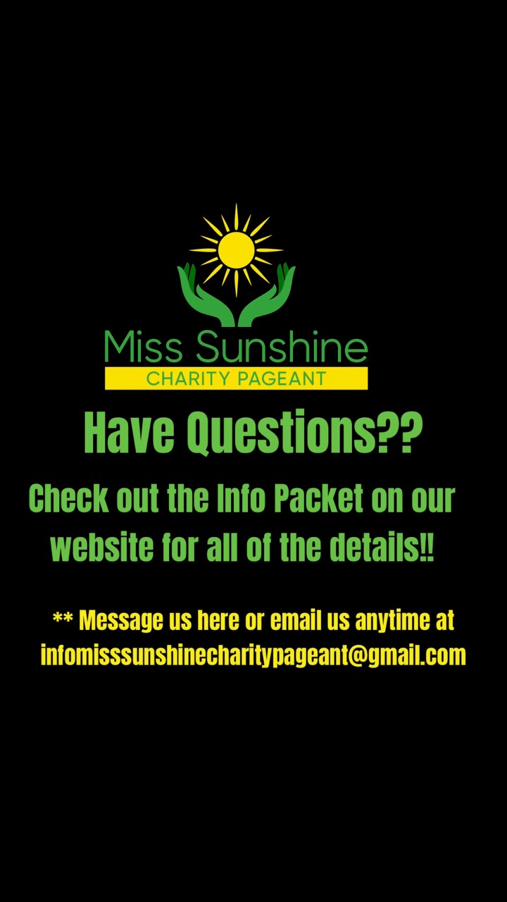 ☀️👑 HAVE YOU SEEN OUR PAGEANT INFORMATION PACKET? 👑☀️
With the pageant just around the corner, we want to make sure everyone has the information they need to feel prepared and confident! 💚✨
We created this quick video to show you exactly where to find our Detailed Pageant Information Packet on our website! 📲
Inside you’ll find important details including:
✨ Competition breakdown
✨ Scoring
✨ Rules & requirements
✨ What to expect
✨ And so much more!
👀 Already registered? Take a few minutes to read through the packet so you know exactly what to expect!
🤔 Still thinking about signing up? Go check it out! It may answer all those questions you’ve been wondering about—and there’s still time to join us!
🚨 REGISTRATION DEADLINE IS LESS THAN ONE WEEK AWAY!
📅 September 25–26, 2026
📍 Orlando, FL
👑 Prize package valued at OVER $5,000 PER WINNER!
Don’t wait until the last minute! ☀️
👉 Visit www.misssunshinecharitypageant.com, check out the information packet, and REGISTER TODAY! 👑💛
We can’t wait to see YOU in Orlando! ☀️✨
#MissSunshineCharityPageant #PageantPrep #RegisterToday #JoinTheSunshine #SpreadingSunshineThroughKindness