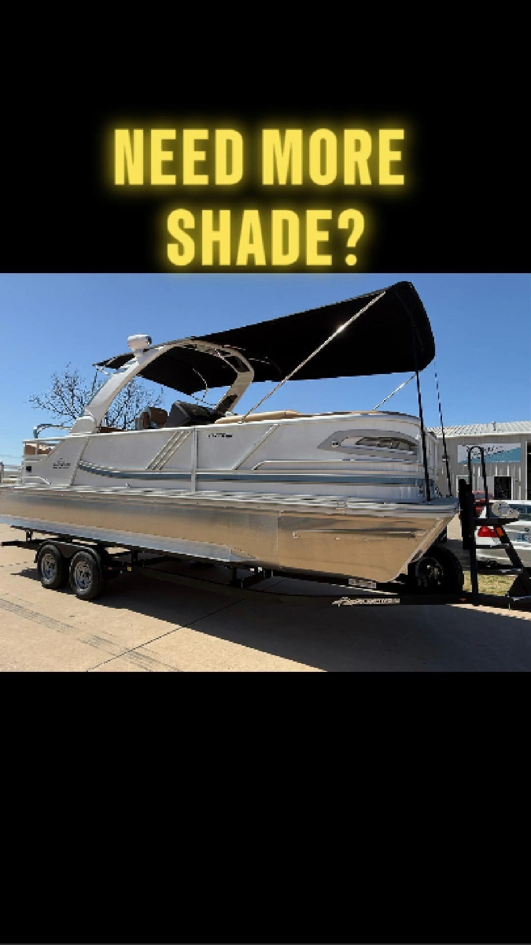 ☀️ SHADE WHEN YOU WANT IT. GONE WHEN YOU DON’T.
We added a custom StowShade to this 2026 SunCatcher Elite 324SS using matching Sunbrella fabric with a stainless steel frame and hardware for a clean, factory-style look.
The best part? It sets up and comes down in just minutes. When you need some relief from the sun, deploy the StowShade and enjoy the extra coverage. When you’re ready for full sun, it stows away completely—no bulky shade system left in the way.
Simple. Clean. Functional.
StowShade — shade when you want it. Gone when you don’t.
Custom built by Boatman Marine Canvas.
#BoatmanMarineCanvas #StowShade #SunCatcher #SunCatcherElite #PontoonBoat #BoatShade #Sunbrella #CustomMarineCanvas #PontoonLife #BoatLife