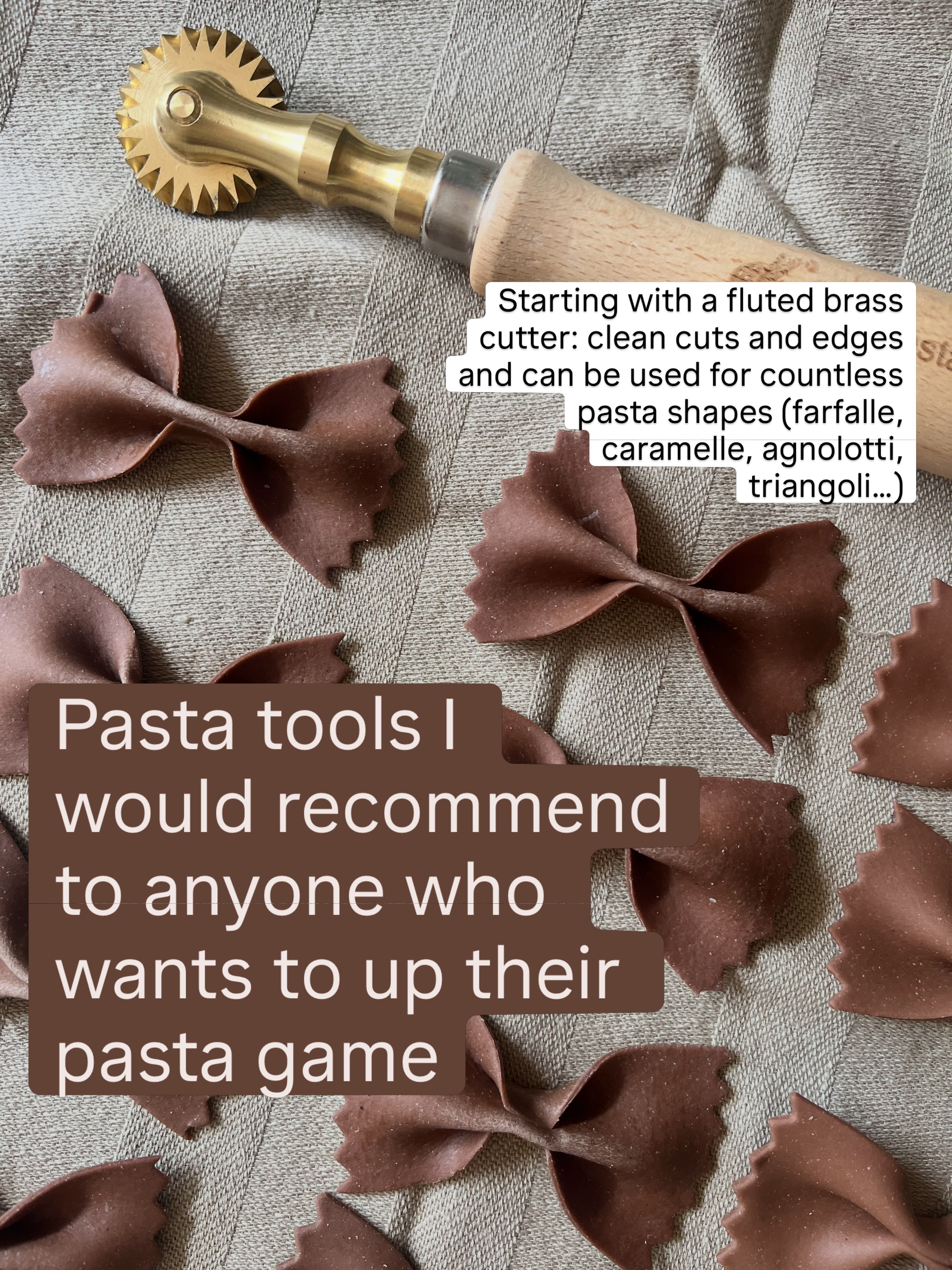 Is there anything quite as satisfying as finding the perfect tool for your next project? I wholeheartedly believe that you can make delicious pasta without fancy tools or ingredients but just like for many other hobbies there’s a certain joy in discovering tools made just for your passion project that help you unlock the next level. Which tool would you add here?
#homemadepasta #pastatools #pastamakingforbeginners