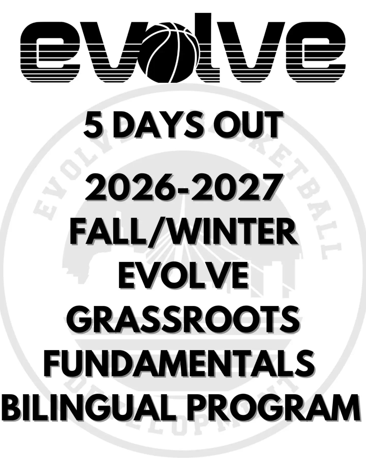 π¨ 5 DAYS TO GO! π¨
Our Evolve Basketball Grassroots Bilingual Program is almost here! ππ₯
A development environment built for young athletes to learn, compete, build confidence and grow their love for the game with instruction offered in both English & French! π¨π¦
π
STARTS IN 5 DAYS
β³ LIMITED SPOTS STILL AVAILABLE
Don't miss your chance to be part of Evolve this fall!
π Register through the link in our bio or visit our website to sign up!
Learn. Grow. EVOLVE. π