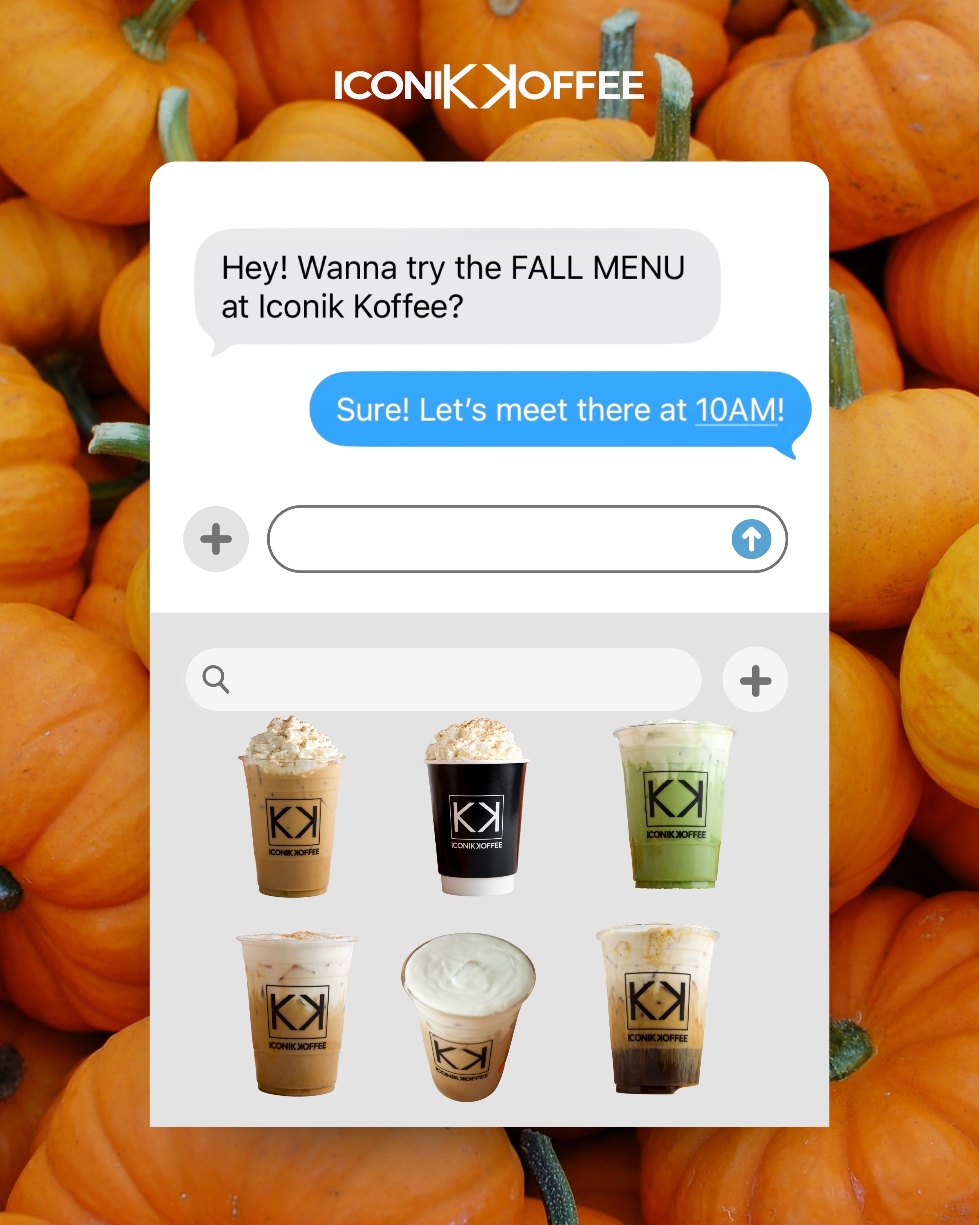 This is your sign to come try our Fall Menu at ICONIK KOFFEE. 🍂☕️🤎 Which flavor are you trying first? 👀