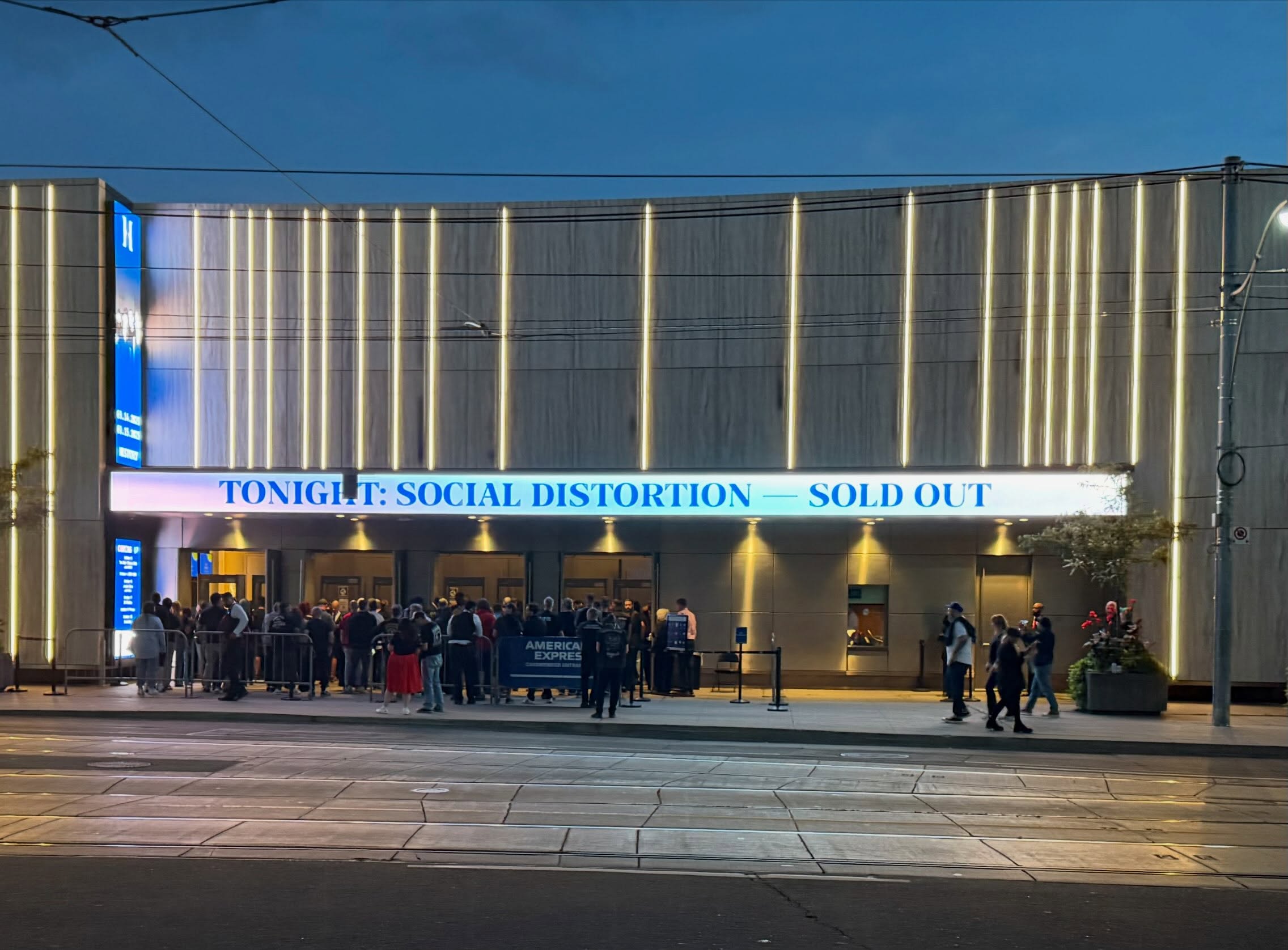 Great show tonight at @historytoronto with @thechats , @descendents and @socialdistortion ! Thanks to all of the bands and crew! Nice to see a lot of friends!