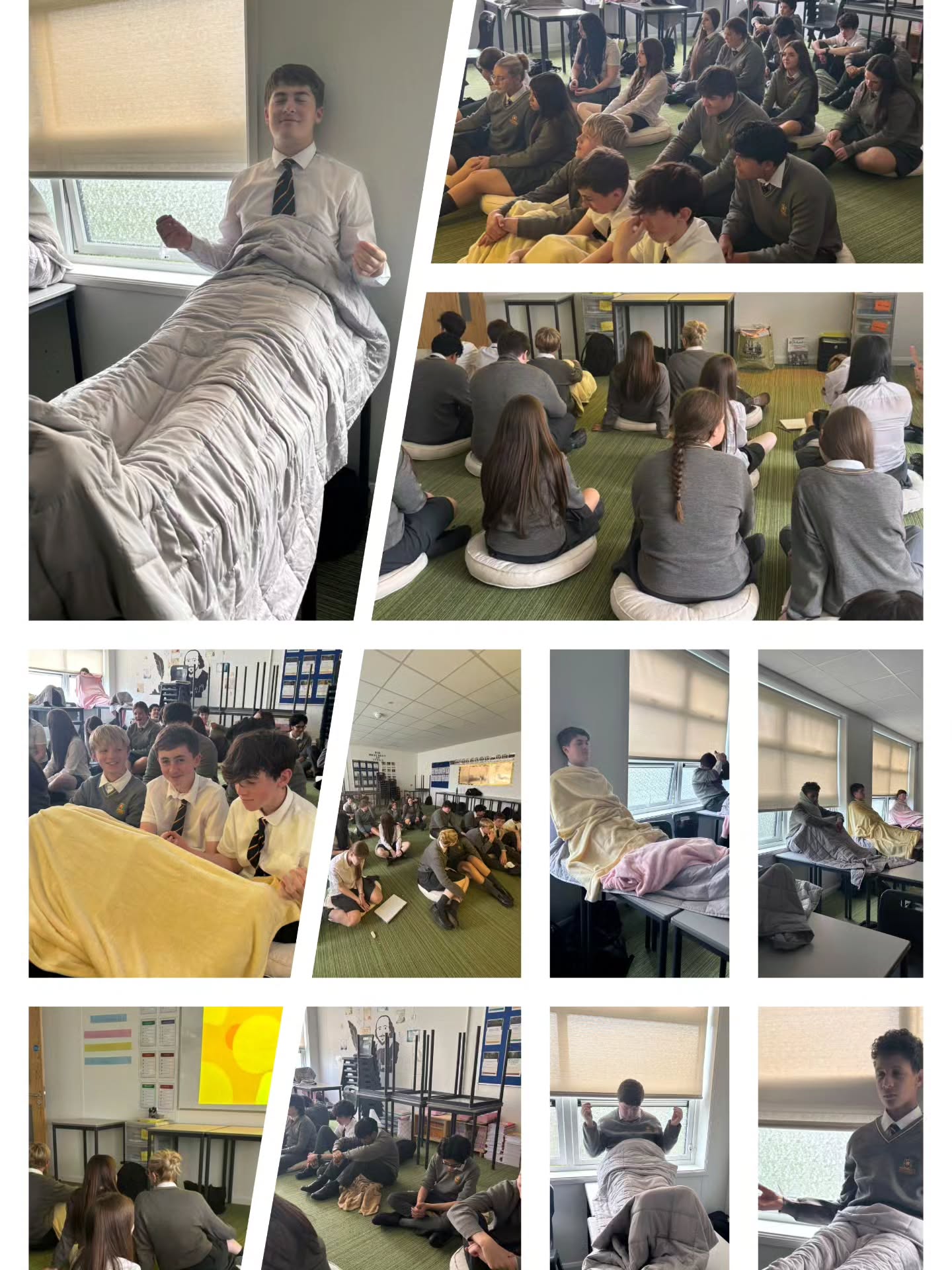 Mindfulness in action! ๐งโโ๏ธ
Our 3rd-year SPHE class explored stress triggers ahead of exam season today. Students tried out practical relaxation tools, from guided meditation to weighted blankets. ๐งโโ๏ธโจ
Equipping our students with tools for life! ๐ง
#WeAreSalle