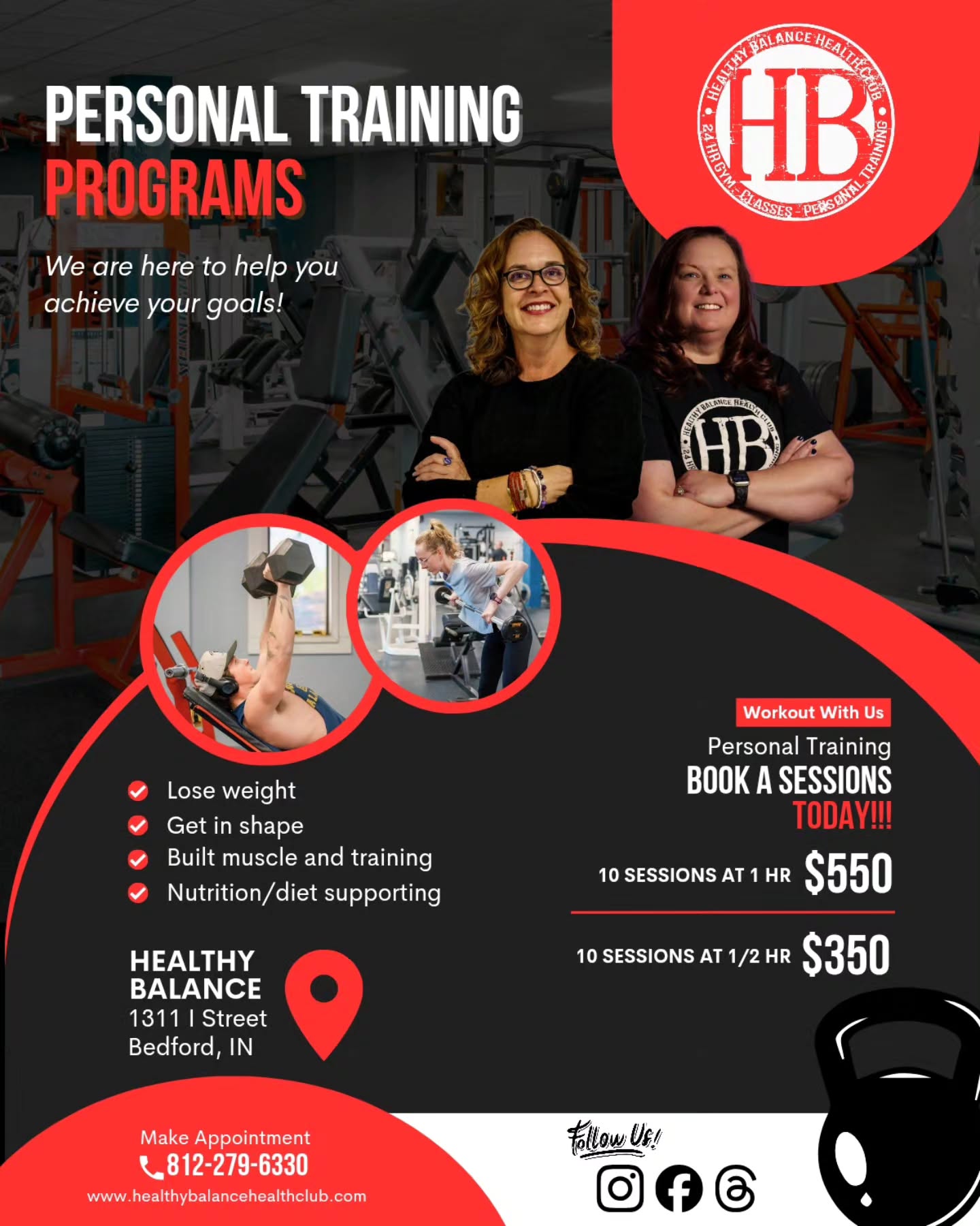 Ready to level up?
You’ve started the journey—now it’s time to see what you’re really capable of. At Healthy Balance, we don’t do "one size fits all." We provide tailored personal training designed specifically for your body and your goals.
Stop guessing and start growing. Come in, get signed up, and let’s crush it together!
#FitnessGoals #PersonalTraining #HealthyBalance #NoExcuses