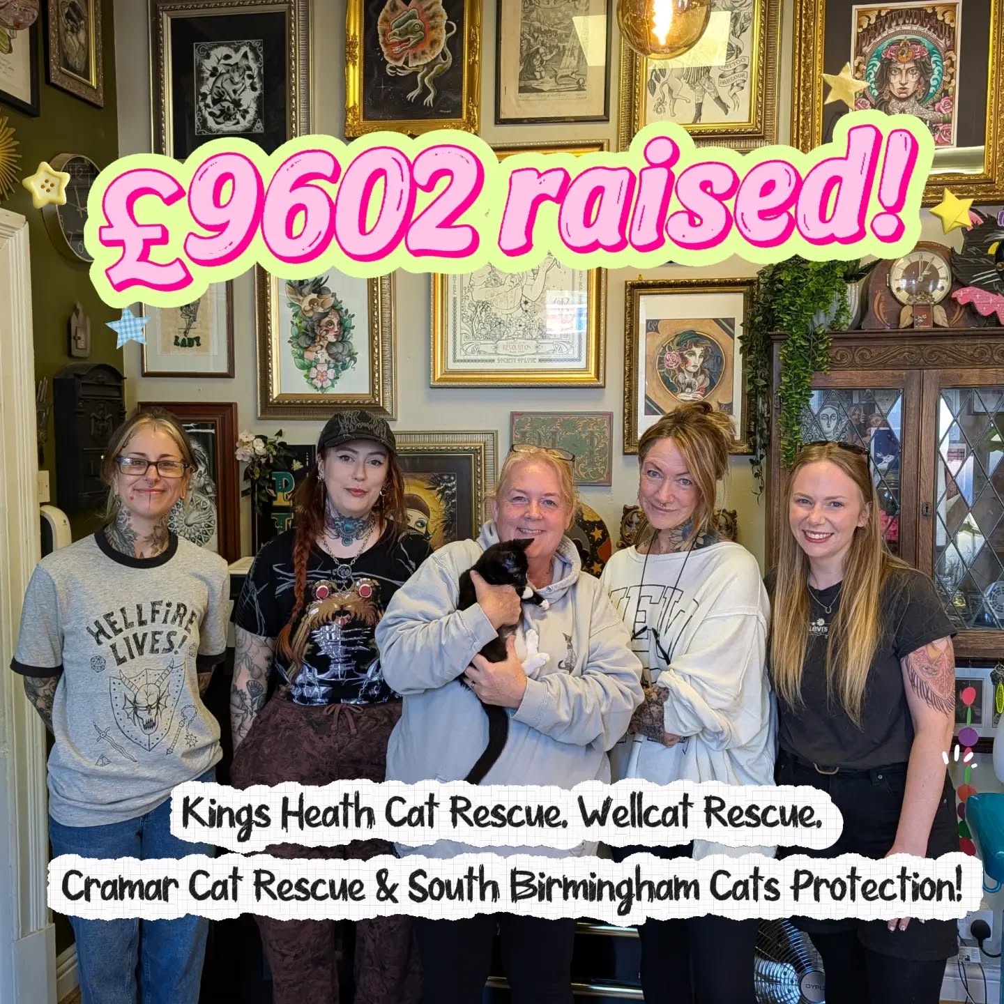Over the last couple of days, we at PLT have had the absolute pleasure of distributing the £9602 we raised on our charity Cat Flash day between
@kingsheathcatrescueofficial
@wellcatanimalrescue
@cramar_cat_sanctuaryuk
Cats Protection
Who all welcomed us by showing us the incredible work they have been doing to help as many cats as possible!
We met so many beautiful kitties 😻
All of these cat rescues are full to the brim with cats & kittens who all need homes. If you're looking to re-home a cat in need, please check out their social media pages (Facebooks are very active for them all!) and consider adopting instead of shopping 🩷
We know this money will help massively and have already been about a big Trap Neuter Release drive Kings Heath want to do with it, how it will help Wellcat afford a new roof for their cat enclosure and so much more. But these rescues have vet bills equalling thousands each month, so please do go and support them in future too.
Again, Thankyou to everyone involved in the day. We love you all!