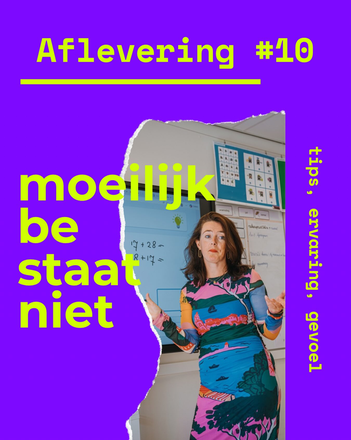 Moeilijke woorden, moeilijke sommen, moeilijke teksten, moeilijke getallen en moeilijke opdrachten. Ik hoor het leraren zo zeggen. En als ik als leerling al niet zoveel vertrouwen had in een bepaald vakgebied dan liggen m’n schouders nu helemaal op de grond en ga ik natuurlijk nooit meer beginnen aan die opdracht of die tekst.
Wat zo zonde is én onterecht! Woorden, teksten, opdrachten, zinnen en sommen zijn namelijk niet moeilijk. We kunnen hier anders over praten in de klas zonder de complexiteit en het uitdagende karakter van een tekst, som, woord of opdracht teniet te doen.
Hoe dan wel? Luister de nieuwste aflevering van mijn podcast! Te beluisteren via Spotify en Apple als je zoekt op Renée van Eijk. Veel luisterplezier!