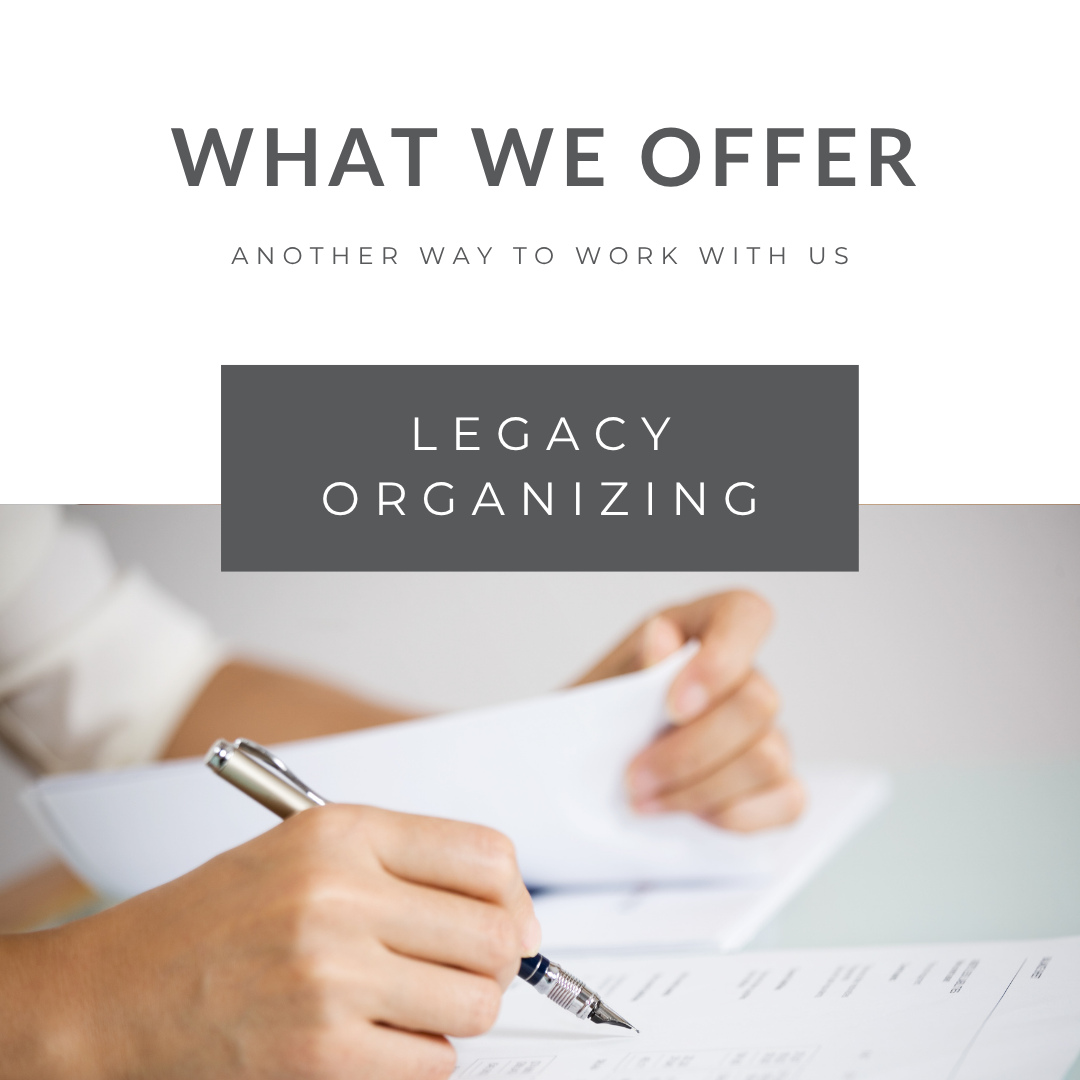 Your belongings tell the story of a lifetime. ā¤ļøā
ā
But when the time comes for your loved ones to sort through everything, that story can quickly become an overwhelming responsibility.ā
ā
Legacy Organizing helps you take care of the details nowāso your family can focus on what matters most later.ā
ā
From thoughtfully editing belongings and identifying sentimental treasures to coordinating donations or sales and creating an organized Legacy Drawer for essential paperwork, we help bring clarity to an often-difficult process.ā
ā
Whether youāre downsizing, aging in place, or preparing for a move to a retirement community, planning ahead can bring tremendous peace of mind for you and your loved ones.ā
ā
⨠Less clutterā
⨠Fewer decisions for your familyā
⨠Important items thoughtfully designatedā
⨠Essential information easier to findā
⨠More time to focus on memoriesānot belongingsā
ā
Legacy Planning isnāt about saying goodbye. Itās about taking care of the people you love.ā
ā
š Give yourselfāand your familyāthe gift of a thoughtful plan.ā
ā
#LegacyPlanning #LegacyOrganizing #SeniorMoveManagement #Downsizing #AgingInPlace #RetirementPlanning #HomeOrganization #ProfessionalOrganizer #OrganizedHome #Decluttering #DownsizingHelp #EstateOrganization #FamilyPlanning #PeaceOfMind #SimplifyYourLife #LifeSimplyOrganized #OrganizingWithPurpose #LessStressMorePeace #PlanAhead #GiftOfPeaceOfMind