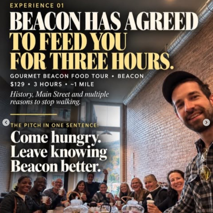 @hudsonvalleyhappenings did an INCREDIBLE job with their "10 Bookable Experiences North of NYC"-- and I'm not just saying that cause my GOURMET BEACON tour is listed as number 01 (booking link/more info in my profile), . I look forward to trying as many of these experiences out as I can!!! . #hudsonvalley #foodie #walkingtours #Beacon #NYCDayTrip #NewYork