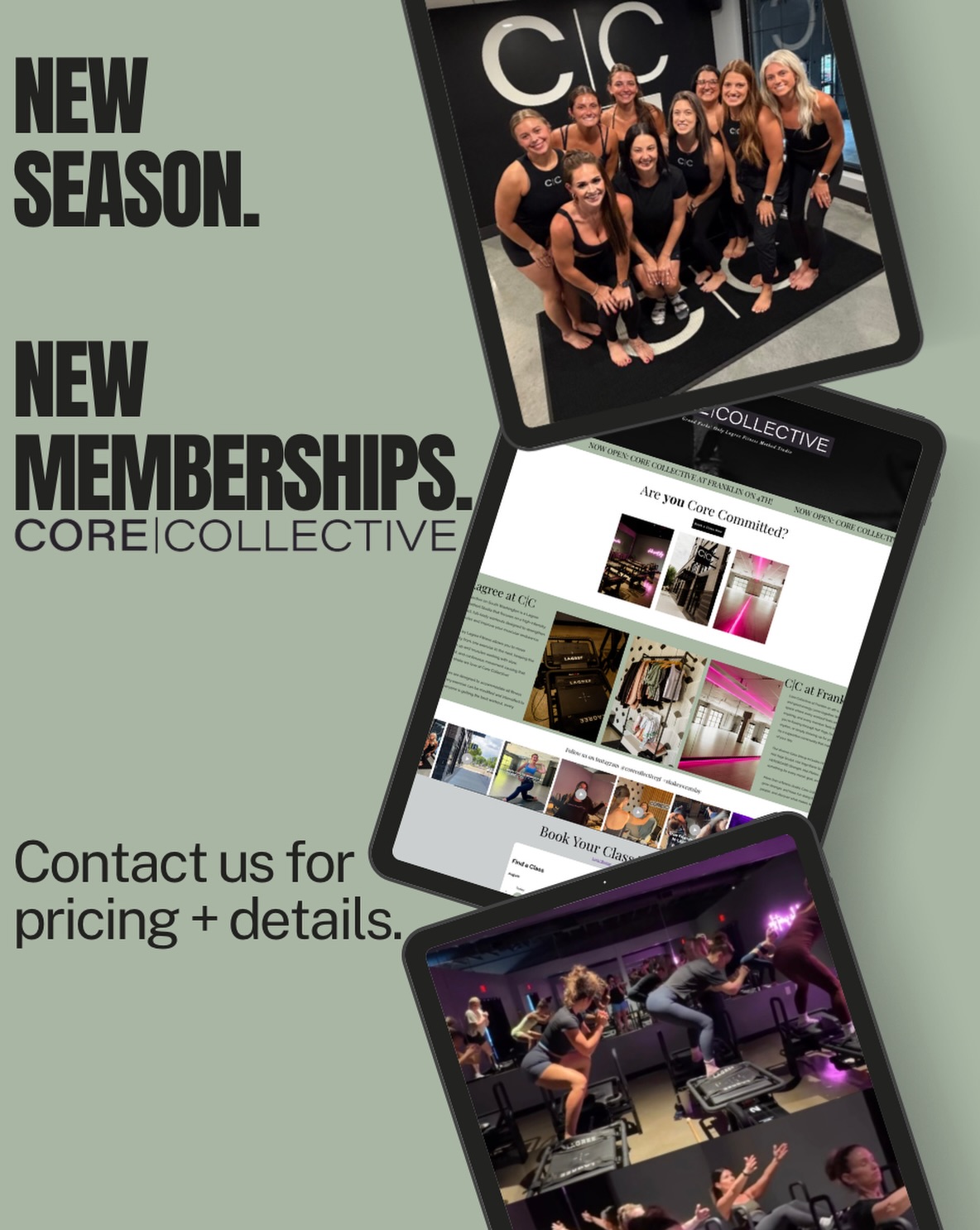 New season. New memberships.
More ways to move.
More options to fit your schedule.
Whether you’re here a few times a week or every day of the week, we have a membership for you.
Contact us for pricing + details ✨