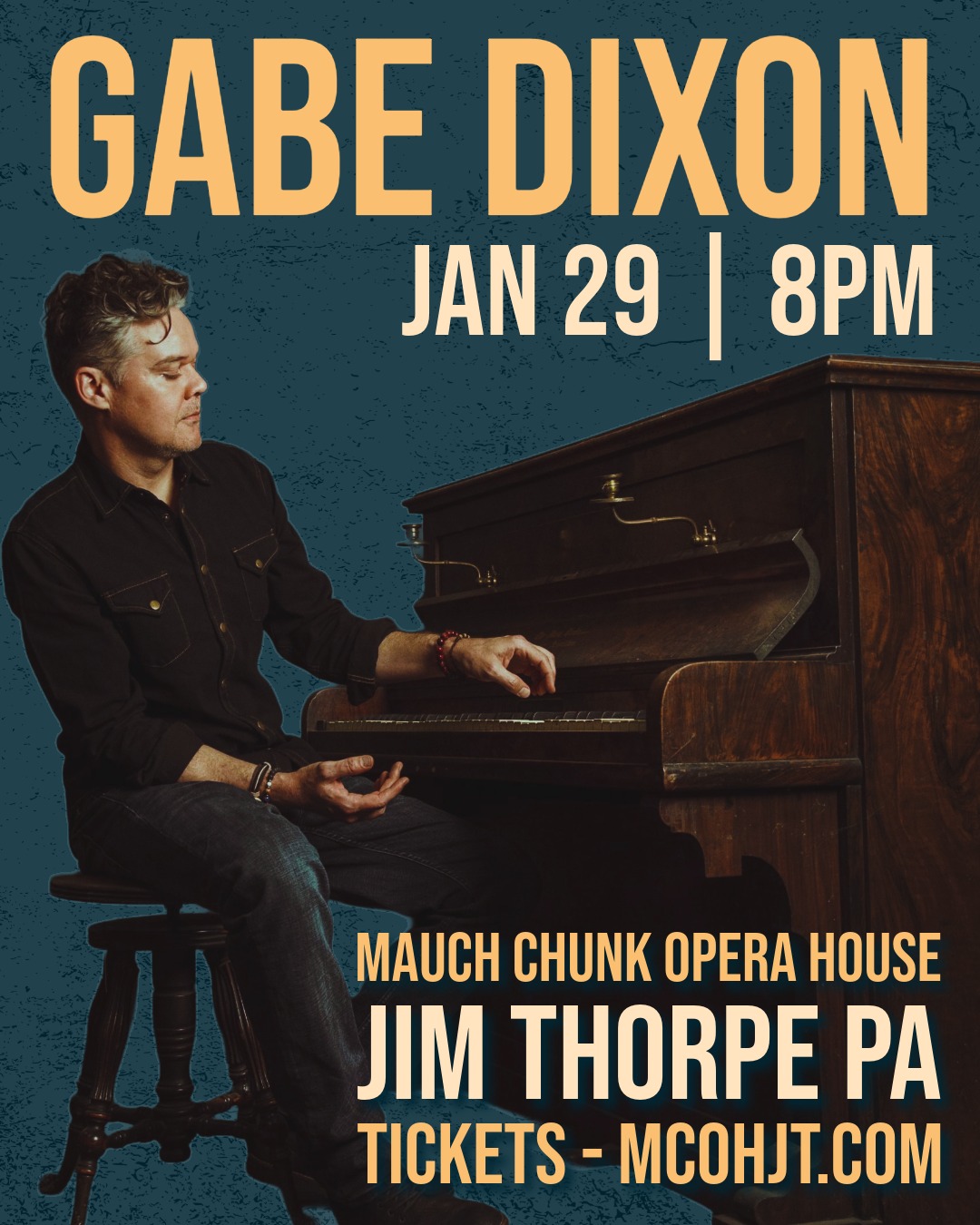Just announced - GABE DIXON - January 29
Tickets go on sale Friday, September 18 at 10am
Born and raised in Tennessee, Gabe Dixon is a Nashville based singer-songwriter and multi-instrumentalist. He has worked with notable acts like Paul McCartney, Alison Krauss & Union Station, Supertramp, and the Tedeschi Trucks Band.
Get tickets at mcohjt.com
