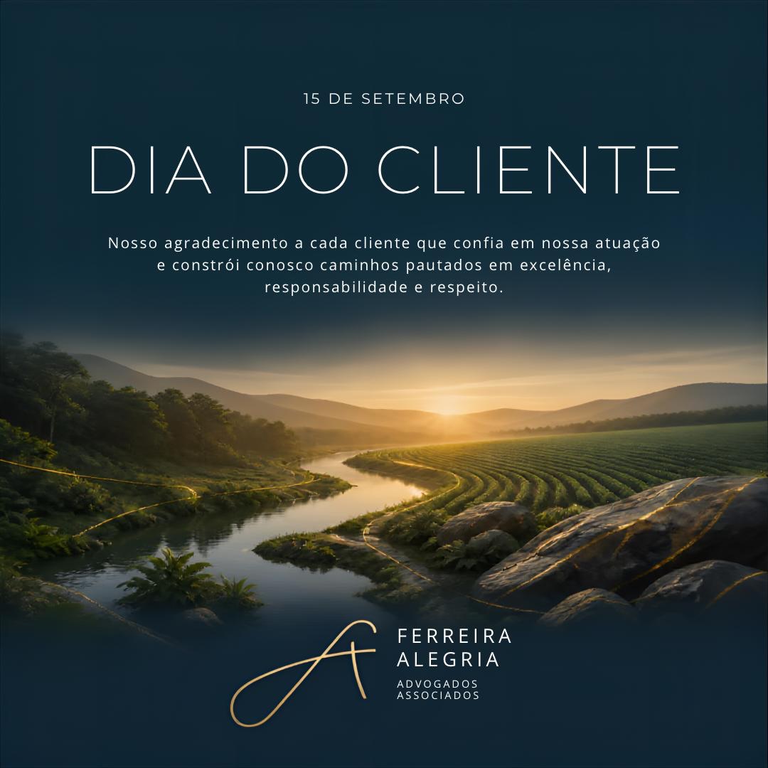 Há relações que ultrapassam contratos, demandas e resultados.
São construídas na confiança que se renova a cada conversa, na segurança de poder contar com quem compreende a dimensão de cada escolha e no compromisso compartilhado de construir caminhos duradouros.
Para nós, cada cliente é único. É parte essencial da nossa trajetória, da nossa busca diária por excelência e da razão pela qual atuamos com atenção genuína, rigor técnico e profundo respeito.
Neste Dia do Cliente, celebramos aquilo que reconhecemos como mais precioso: a confiança de cada pessoa e empresa que escolhe caminhar ao nosso lado.
Nosso sincero agradecimento por fazer parte da história do Ferreira Alegria Advogados Associados.
15 de setembro | Dia do Cliente
#DiaDoCliente #FerreiraAlegriaAdvogados #Confiança #Excelência #RelaçõesQueConstroem