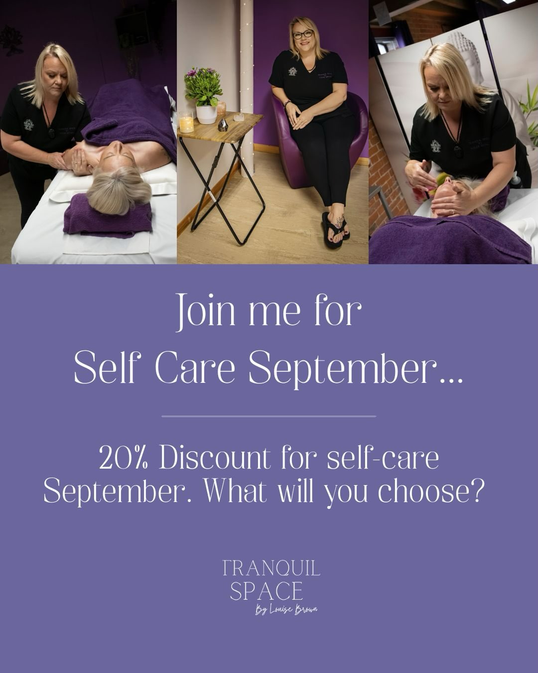 Did you know that here at Tranquil Space, I offer the wonderfully unique Hydrotherm Massage? ๐
This beautiful full-body massage is enjoyed while lying comfortably on your back, supported by warm water-filled cushions. Itโs a deeply soothing, dreamy experience designed to help your whole body relax and unwind.
Thereโs still time to enjoy 20% off your chosen treatment this month! So far, the most popular choices have been the Top-to-Toe Luxury Pamper, which includes a full Hydrotherm Massage and facial, and my Signature Rose Quartz Facial with a mini Reiki healing.
What will you choose? ๐
Remaining September availability:
Tuesday 22nd at 1pm.
Wednesday 23rd at 10am
or 11:30am.
Thursday 24th at 1pm.
Friday 25th at 10am or 11am.
Wednesday 30th at 10am.
Please message to book and quote SELF-CARE SEPTEMBER to claim your 20% discount. ๐
Much love,
Lou xx
#SelfCareSeptember #HydrothermMassage #HolisticWellbeing #NurturingMindBodyAndSoul