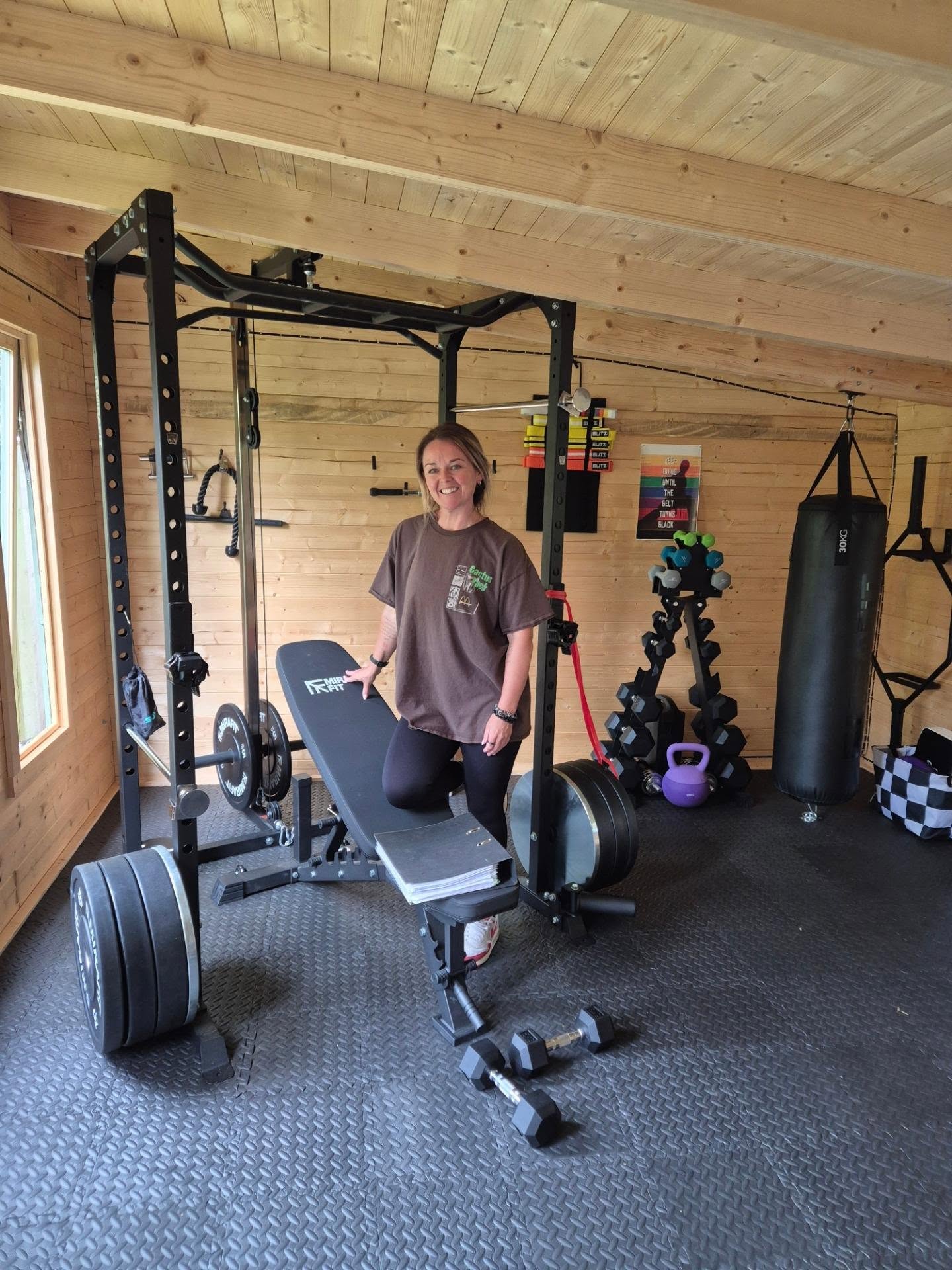 A huge shout out to my friend and PT, @carrie_annstevens @mindbodybalanceacademy 💜
I’ve known Carrie since our boys were little, and I knew she was the right woman to build a bespoke plan around my needs, with her kind, non judgemental approach.
Doula work requires me to show up centered, steady, and physically grounded. Managing fibromyalgia, an old slipped disc, and nervous system regulation means training smarter, not harder.
Carrie designed a program focused on mobility, core stability, and gentle strength so I can protect my body while holding space for others.
I’m putting the garden gym my hubby built to good use!
Along with chiropractic resets and top tips from Lili @vitality_chiro, having the right care team in my corner makes all the difference.
Investing in my own health means I can show up with more stamina, patience, and energy for my family, myself, and the wonderful clients I support 💜
#homegym #fybromilga #strength #PT #doula