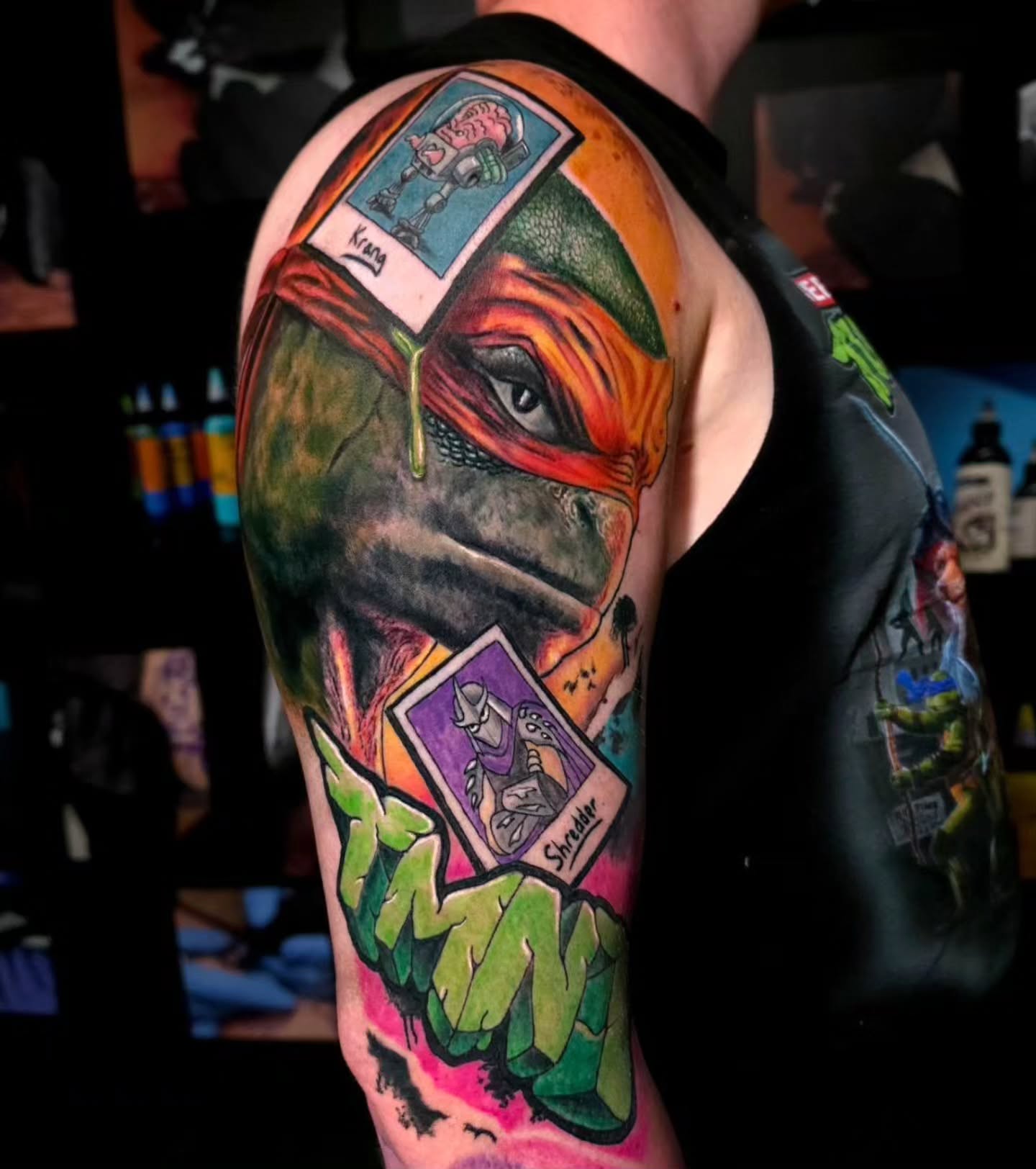 Check out this rad TMNT tattoo done by Brandon! 🐢
@inkbybrandonlee
#michigantattooer #mittenmadetattoos #tmnttattoo #teenagemutantninjaturtles #tattoostoday