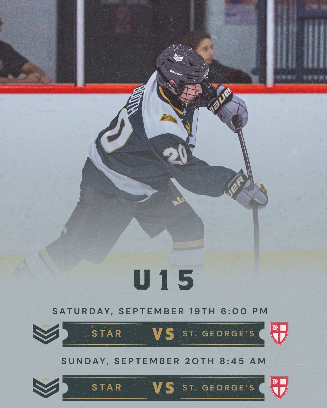 Gameday called. They said "SEE YOU IN 4️⃣ DAYS FOR THE HOME OPENER."
#starhockeyacademy #csshl #gameday #letgo
