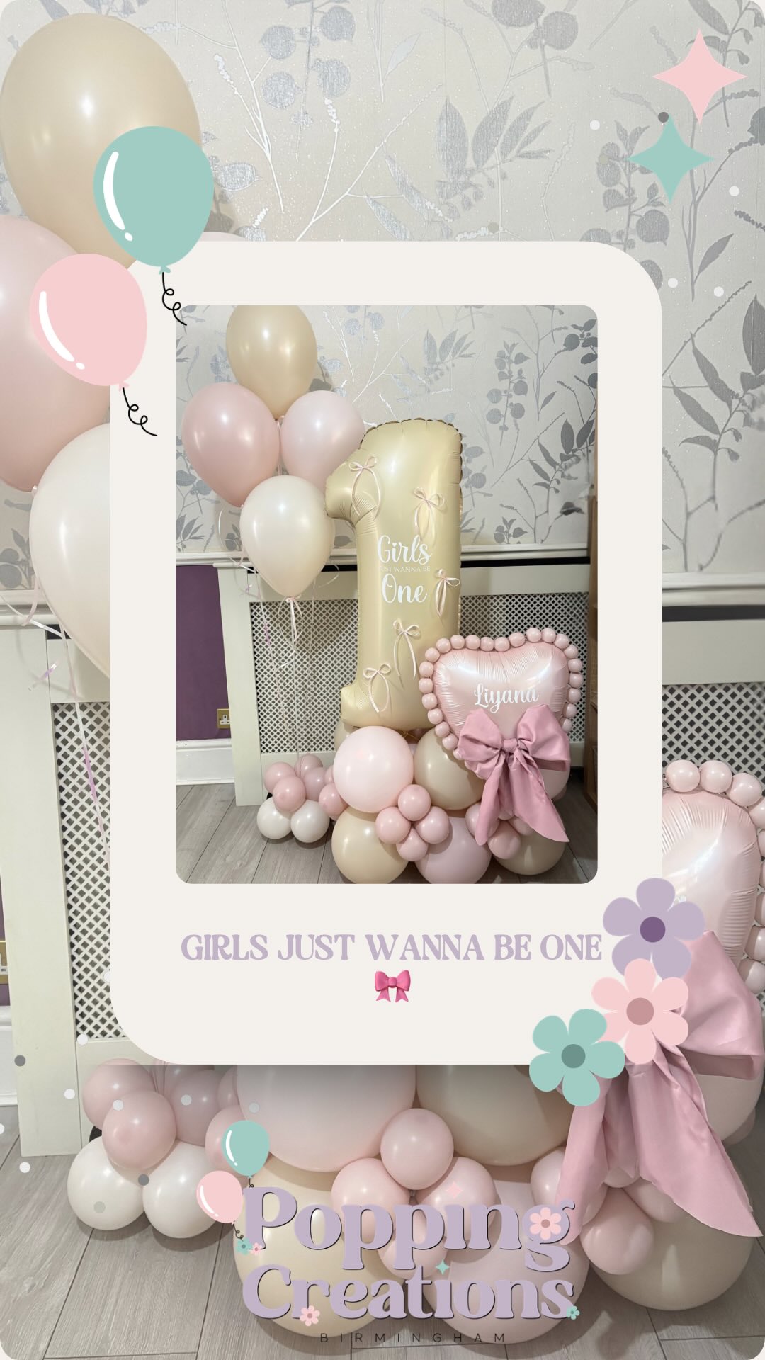 Girls just wanna be ONE. 🎀✨
And honestly… could a first-birthday colour palette get any prettier?
Soft cream, gorgeous pink and the sweetest personalised details, finished with a matching balloon cluster to bring everything together. 🥹
First birthdays will always have a little piece of my heart.
There’s something so special about creating balloons for that huge first milestone; especially knowing they’re going to appear in photographs families will keep forever.
And your first-birthday balloons don’t have to follow a particular theme either.
🎀 Pretty & pink
🦁 Wild ONE
🌼 Daisy themed
🧸 Teddy bears
🦖 Dinosaurs
✨ Or simply a gorgeous colour palette
Sometimes the colours are all the brief I need.
Give me the theme; or simply give me the colours, and I’ll take it from there. 🩷
💌 First-birthday enquiries can be submitted through the website or pop us a DM!
Save this for first-birthday inspiration.
#firstbirthdayballoons #girlsjustwannabeone #prettyandpinkballoons #firstbirthdayballoonstack #beadedstack
📍Birmingham | West Midlands