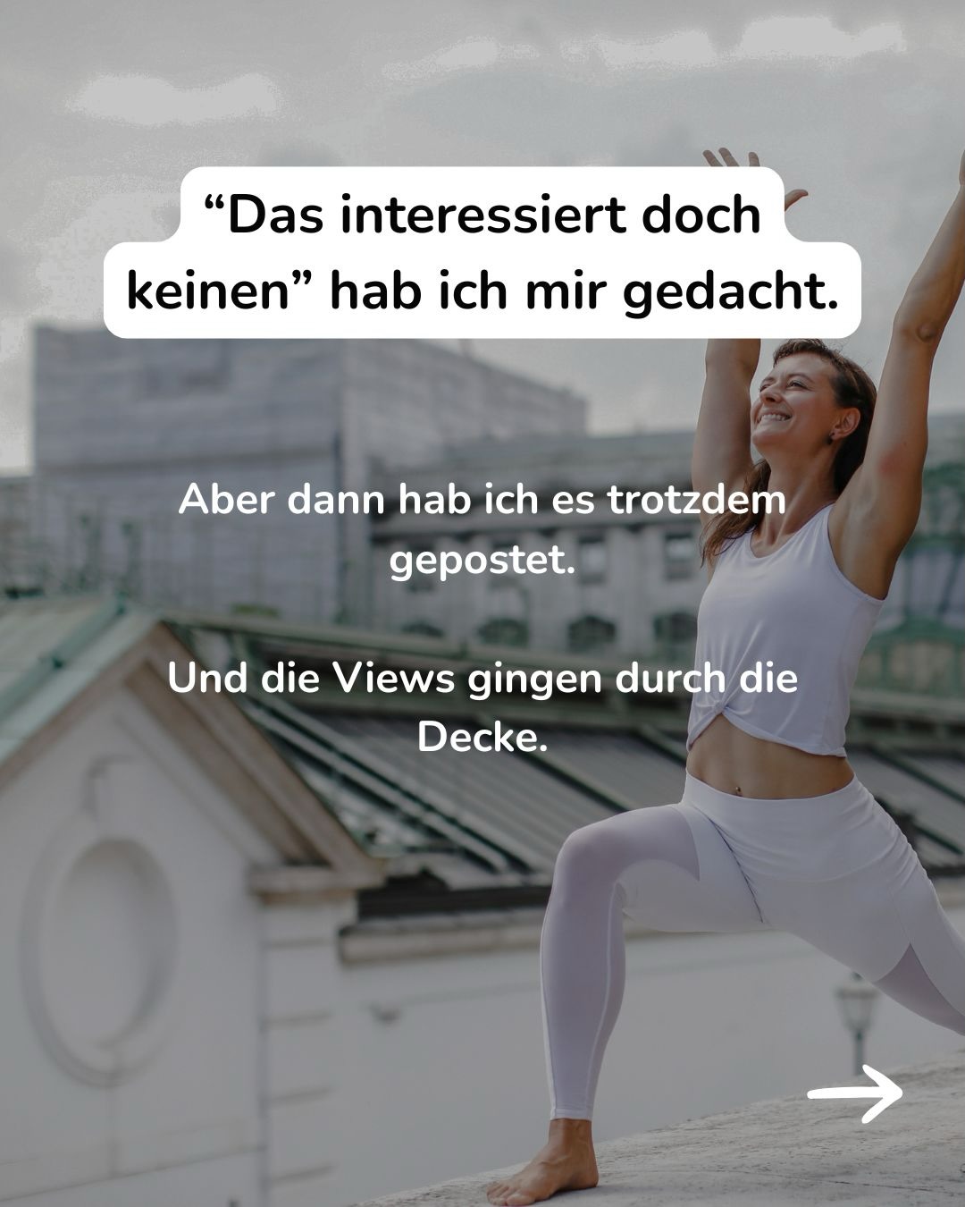 Stell dir vor, du darfst als Yogalehrerin auf Instagram genau das zeigen, was du sowieso schon weißt.
Das klingt zu einfach, um wahr zu sein, oder?
Du musst dich nicht neu erfinden, oder vorgeben etwas zu sein, was du nicht bist.
Solange du diese Frage hier mit Ja beantworten kannst:
Fühlt sich wirklich die Person angesprochen, die du gern bei dir im Unterricht hättest?
Genau darum geht’s in der Zeig dich - Instagram Challenge für Yogalehrende
🗓 5.–10. Oktober - 6 Tage
Kostenlos für alle, die ihre Yogaklassen füllen möchten.
Wir kreieren gemeinsam Posts, die deine Yogallassen diesen Herbst und Winter füllen.
✅ Kommentiere ZEIG DICH und ich schick dir alle Infos.